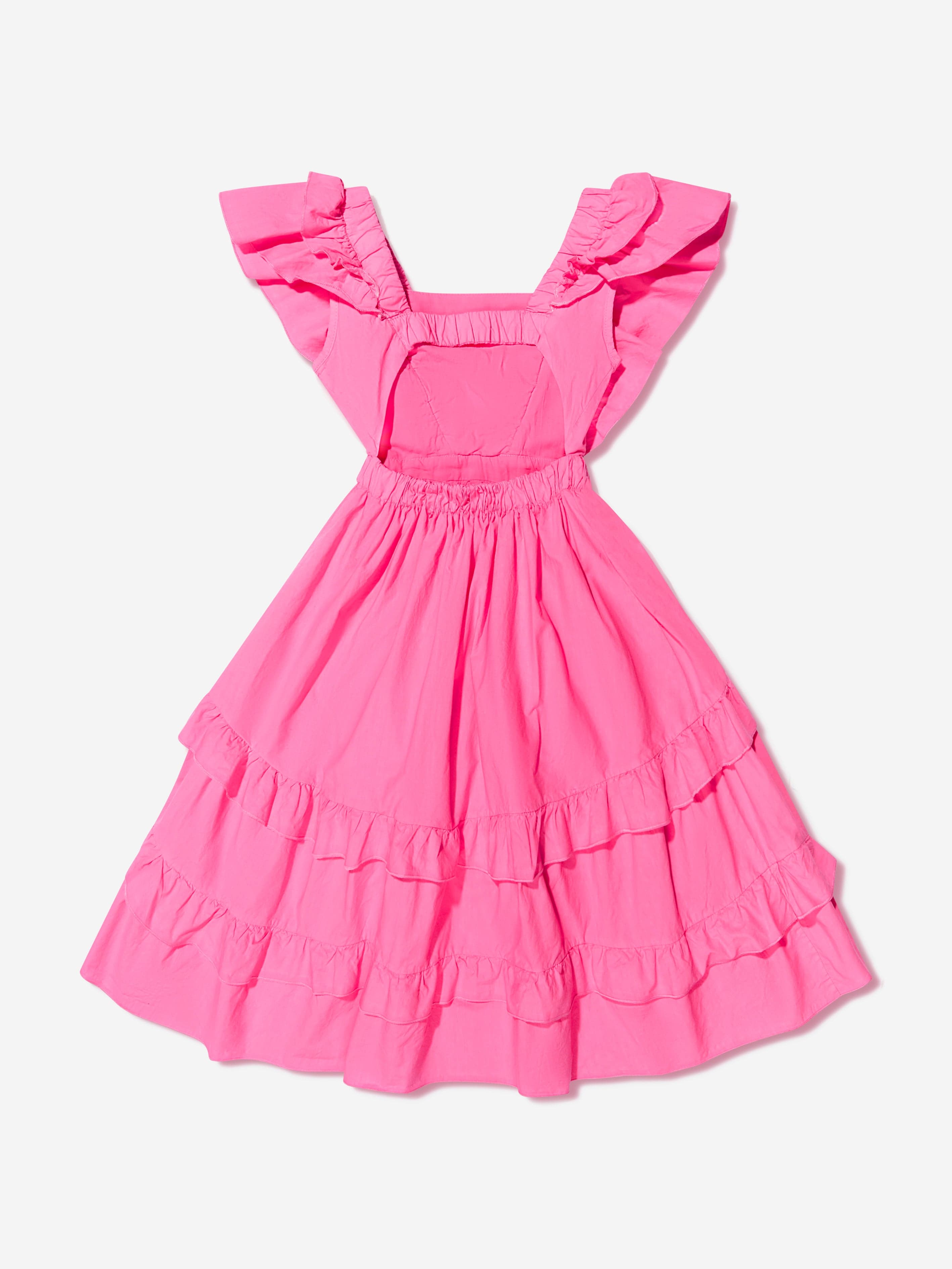 Monnalisa Girls Ruffle Dress in Pink