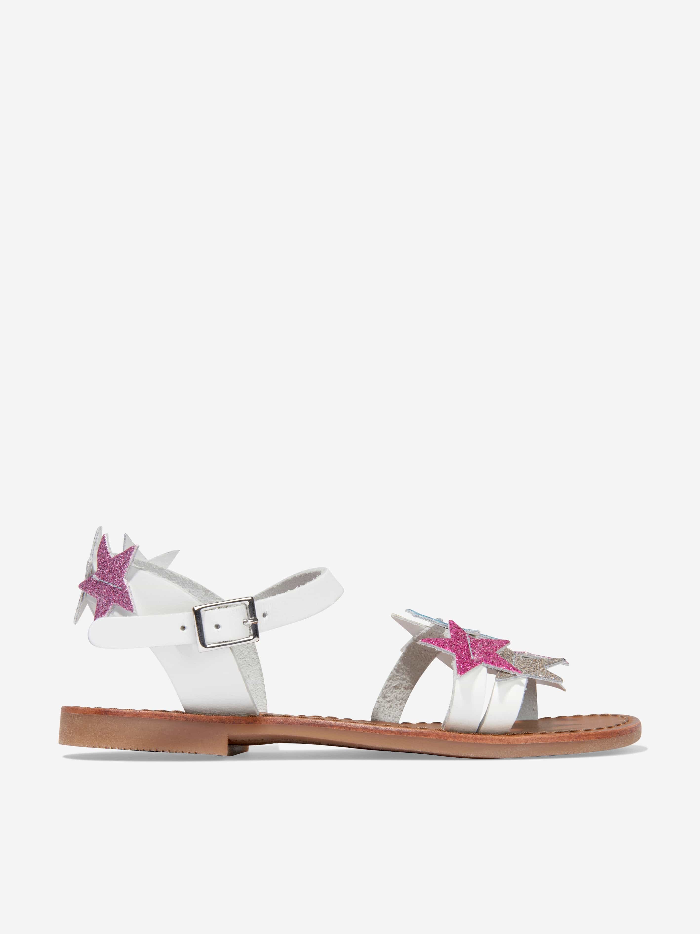 Monnalisa Girls Star Sandals in White