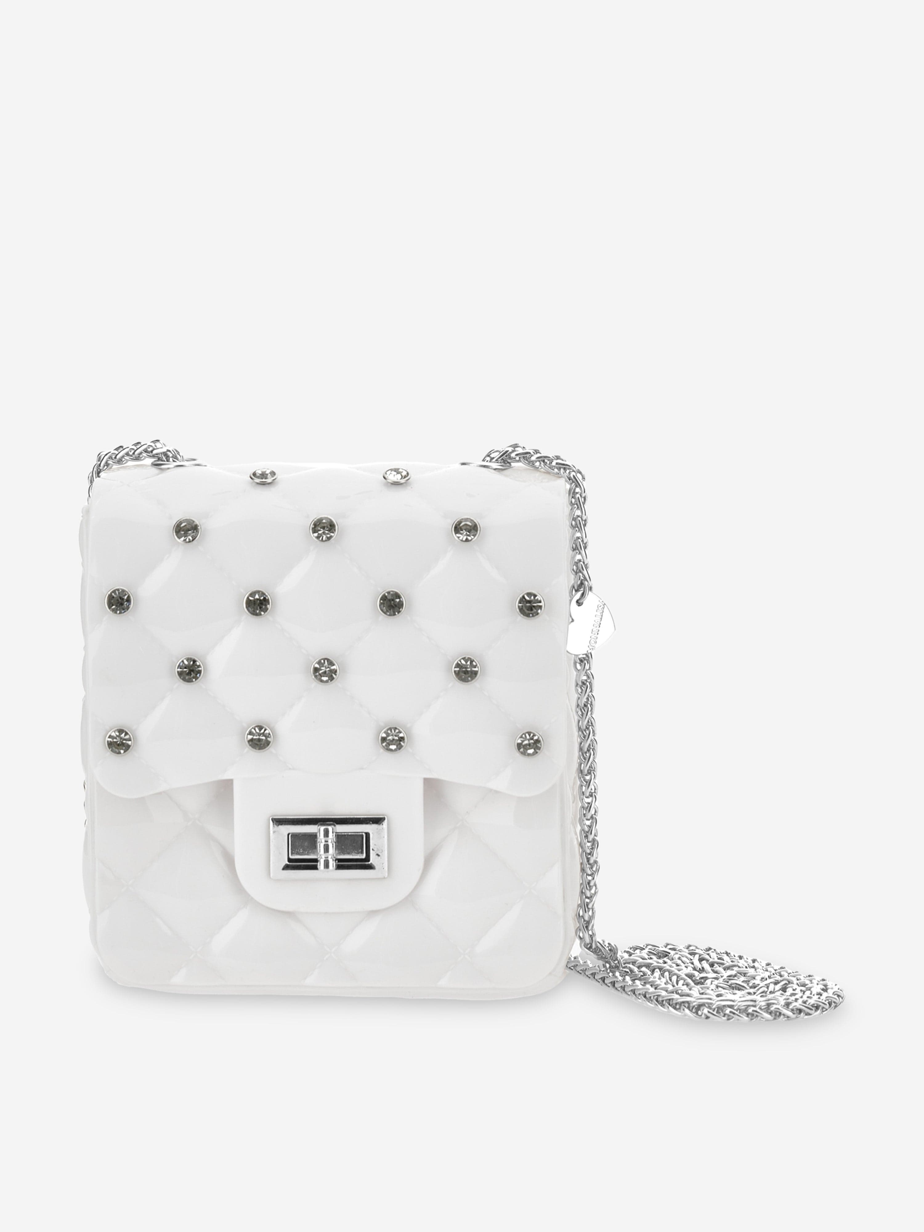 Monnalisa Girls PVC Crossbody Bag in White (21cm)