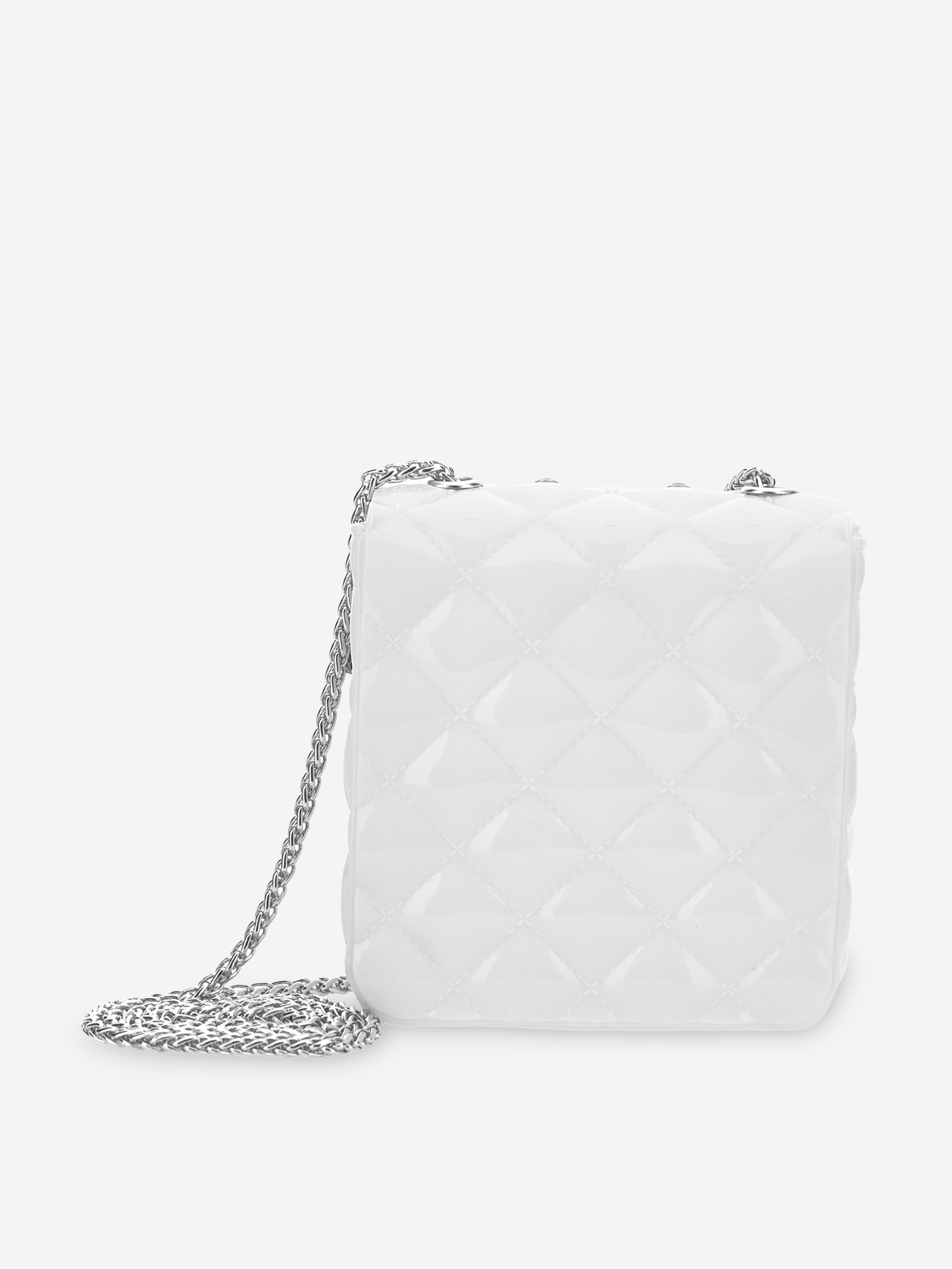 Monnalisa Girls PVC Crossbody Bag in White (21cm)