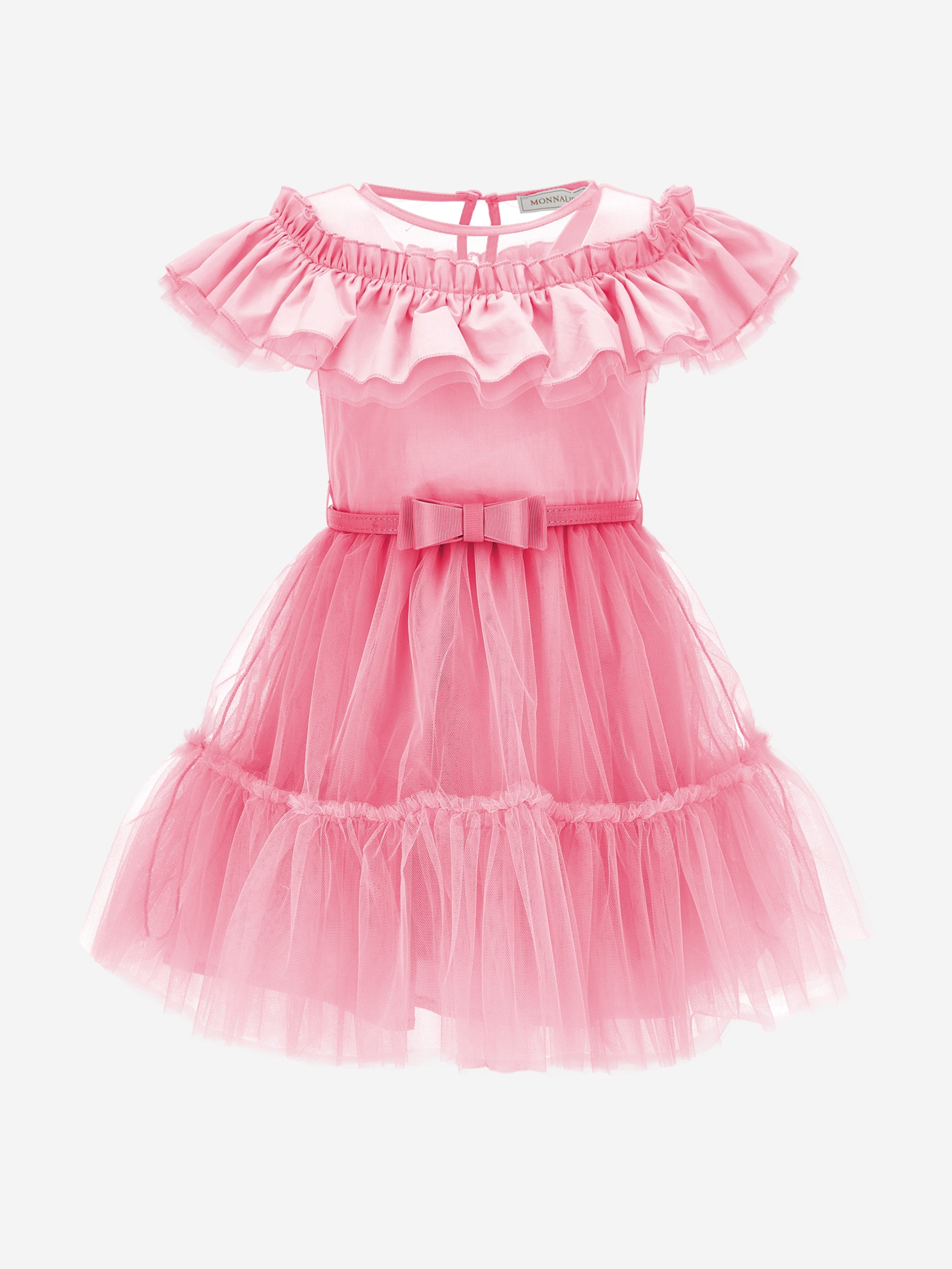 Monnalisa Girls Tulle Dress in Pink