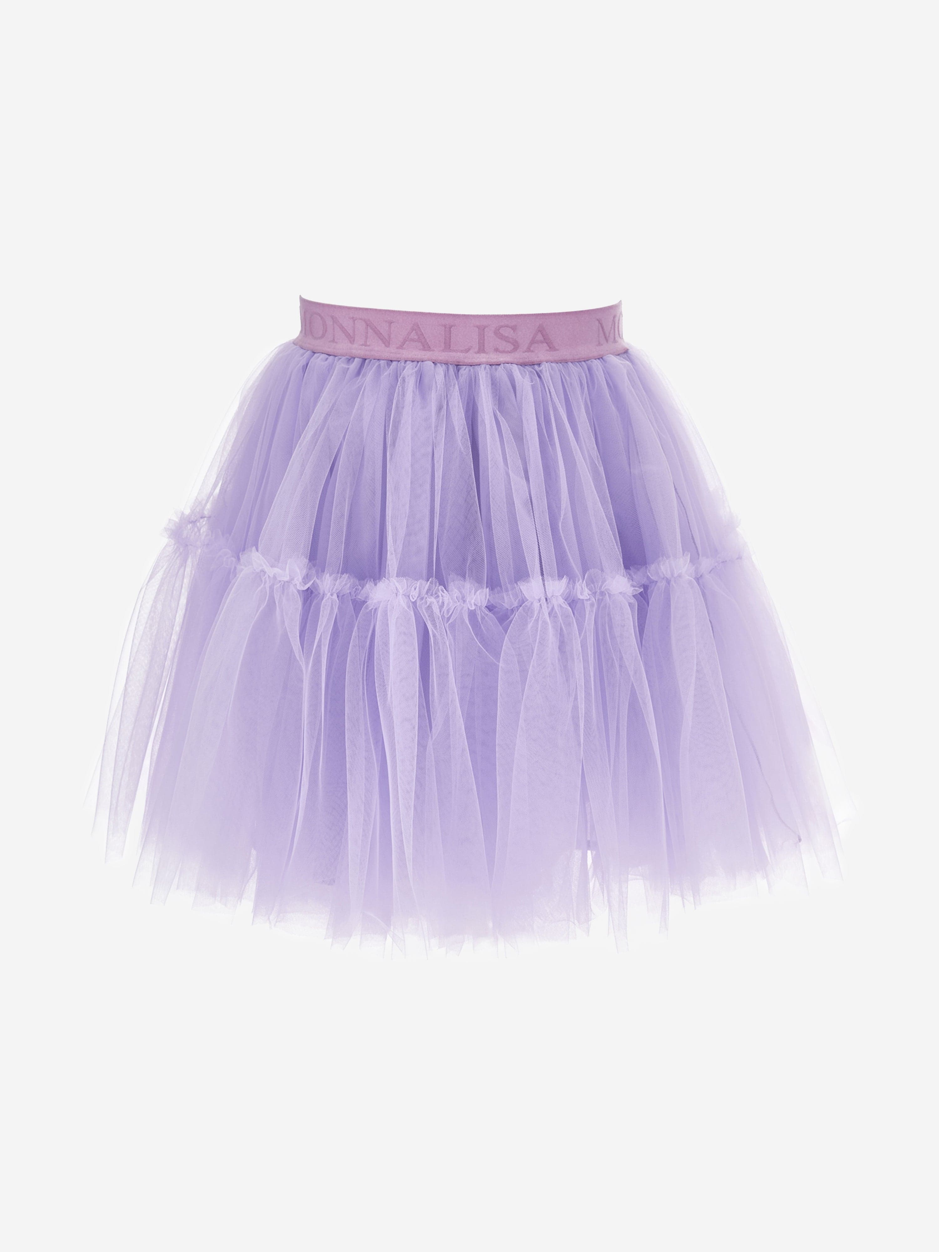 Monnalisa Girls Tulle Tutu Skirt in Purple