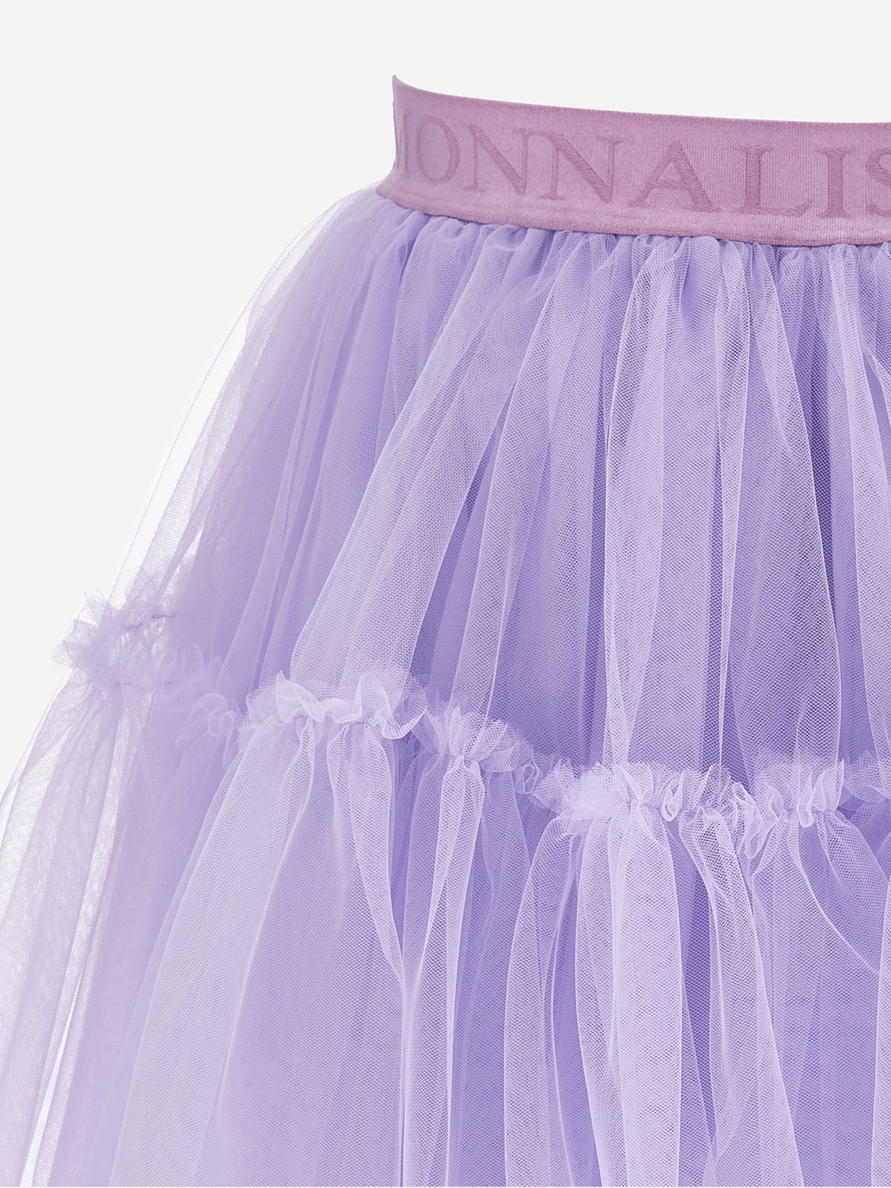 Monnalisa Girls Tulle Tutu Skirt in Purple