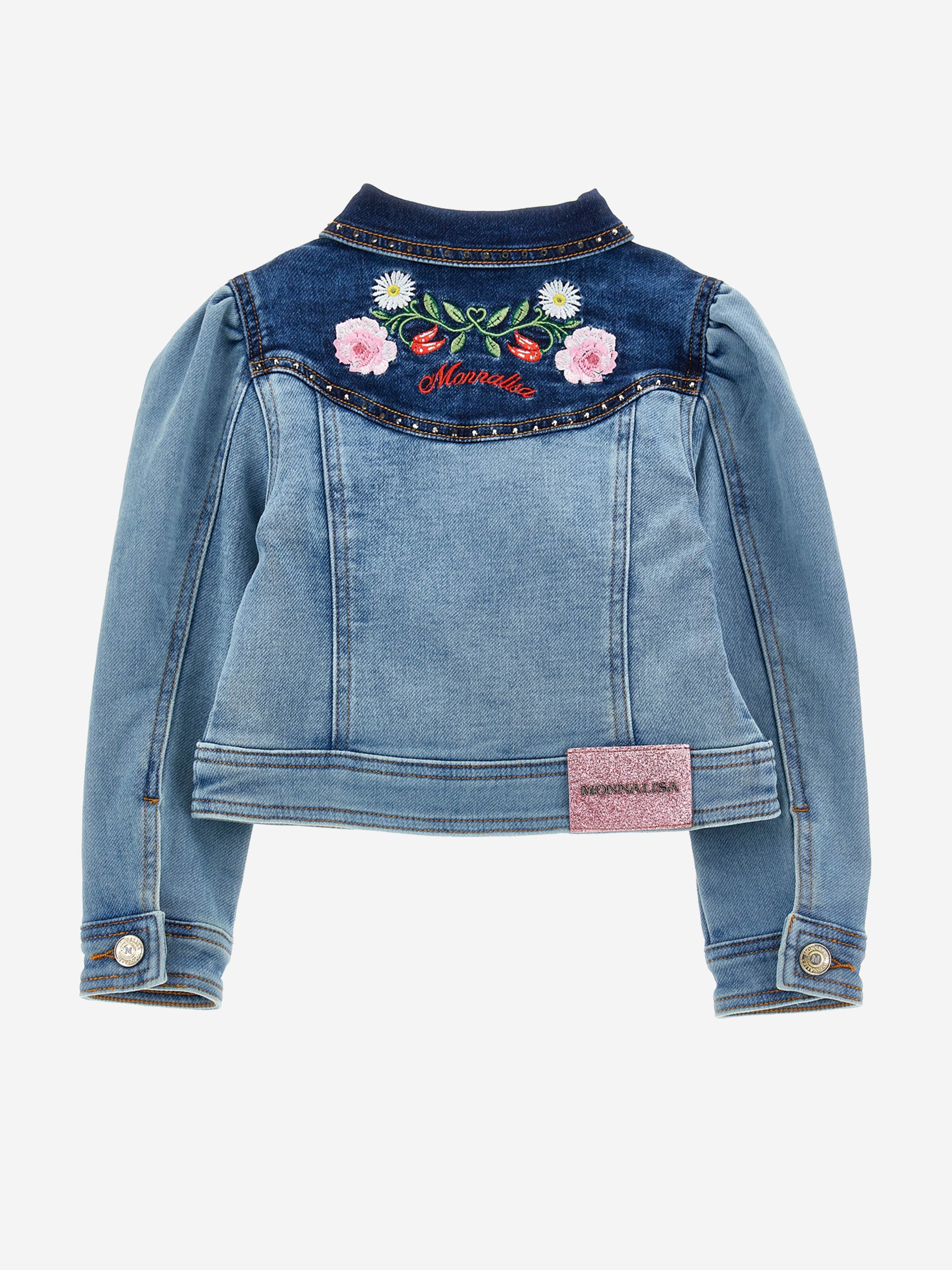 Monnalisa Girls Rodeo Denim Jacket in Blue