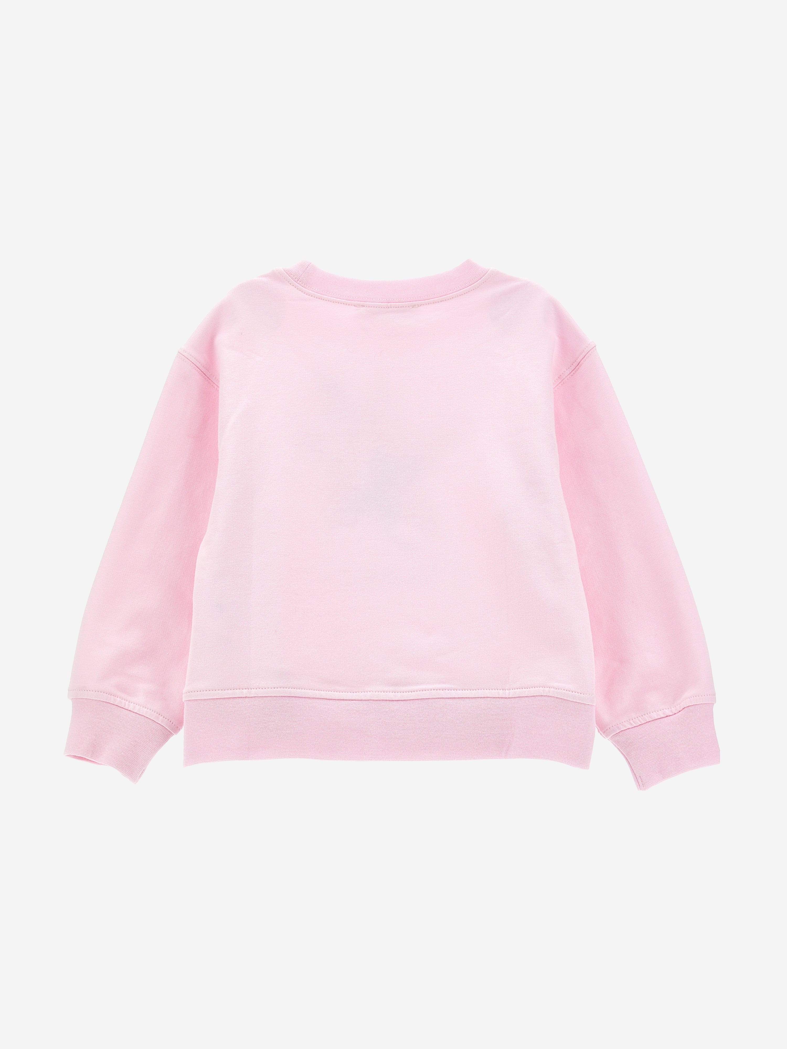 Monnalisa Girls Rose Star Sweatshirt in Pink