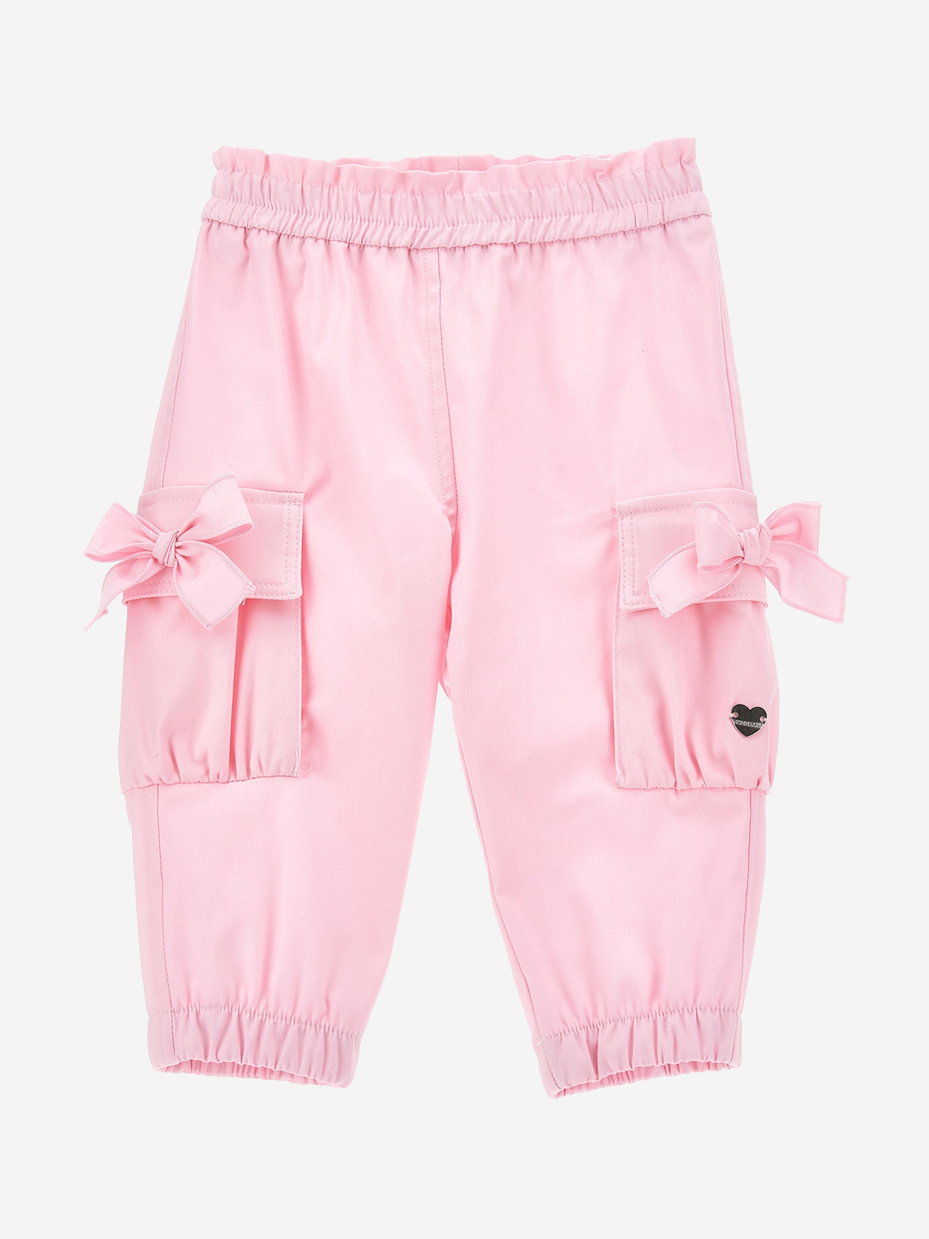 Monnalisa Baby Girls Cargo Pants in Pink