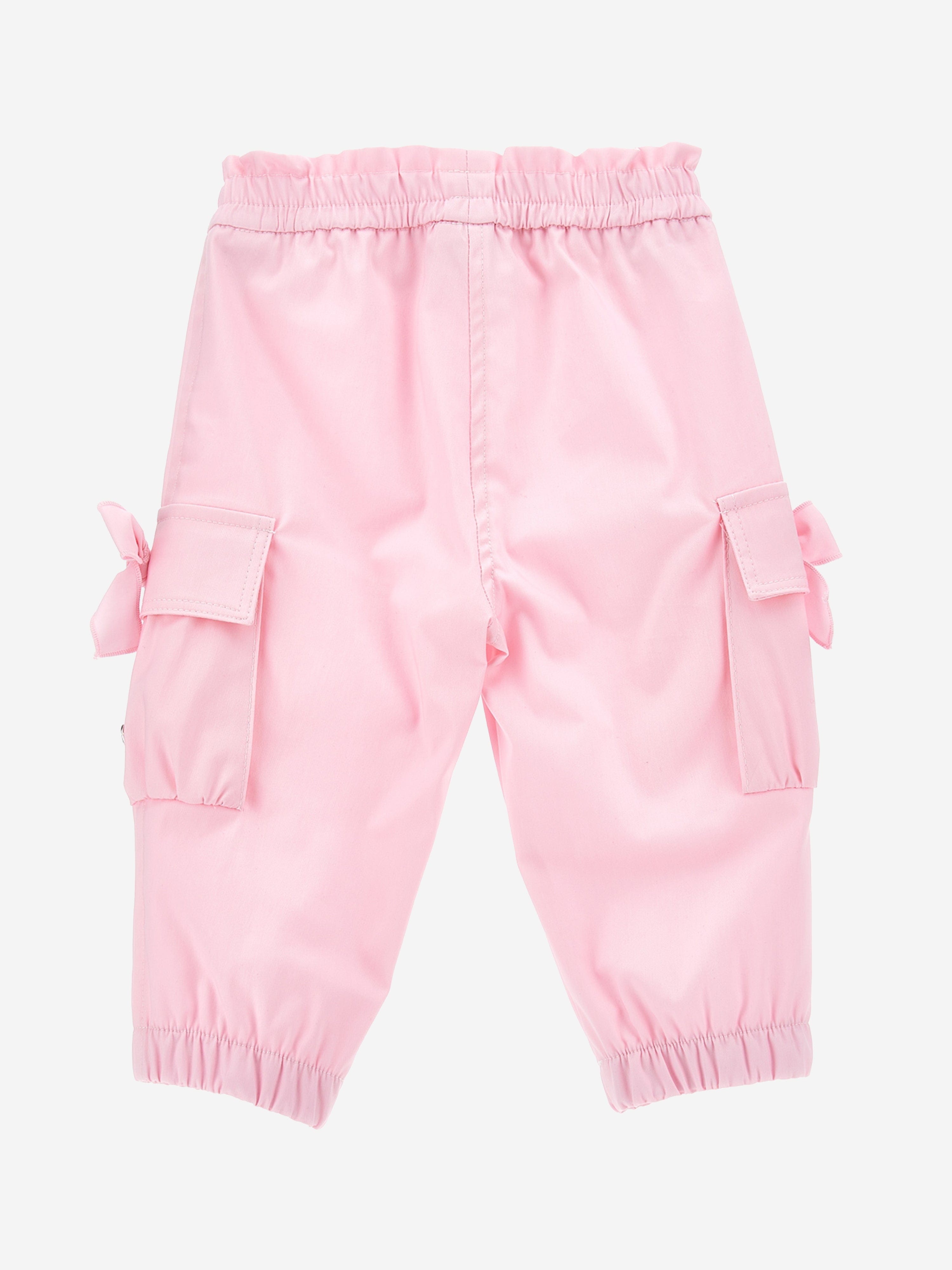 Monnalisa Baby Girls Cargo Pants in Pink