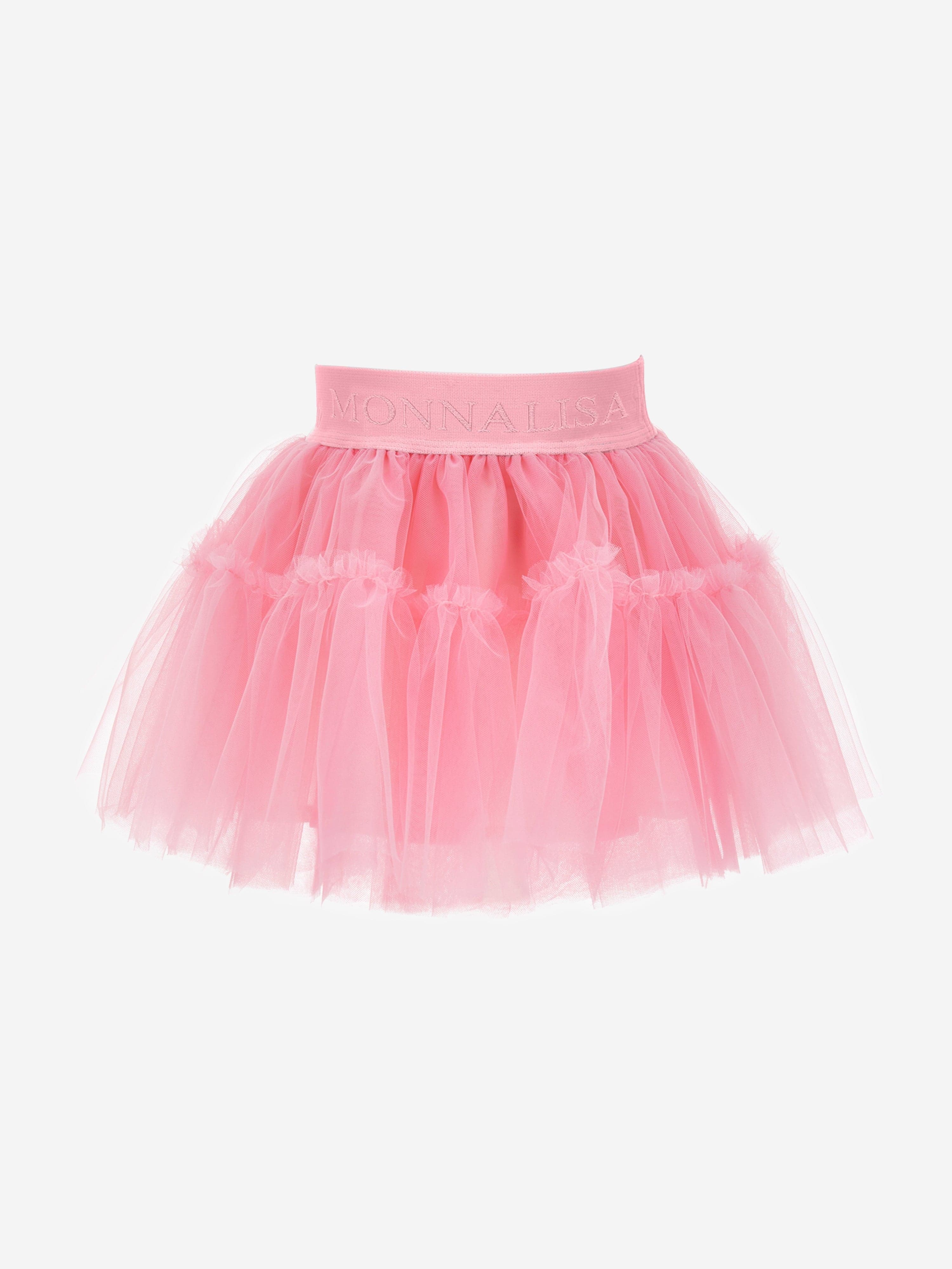 Monnalisa Baby Girls Tulle Tutu Skirt in Pink