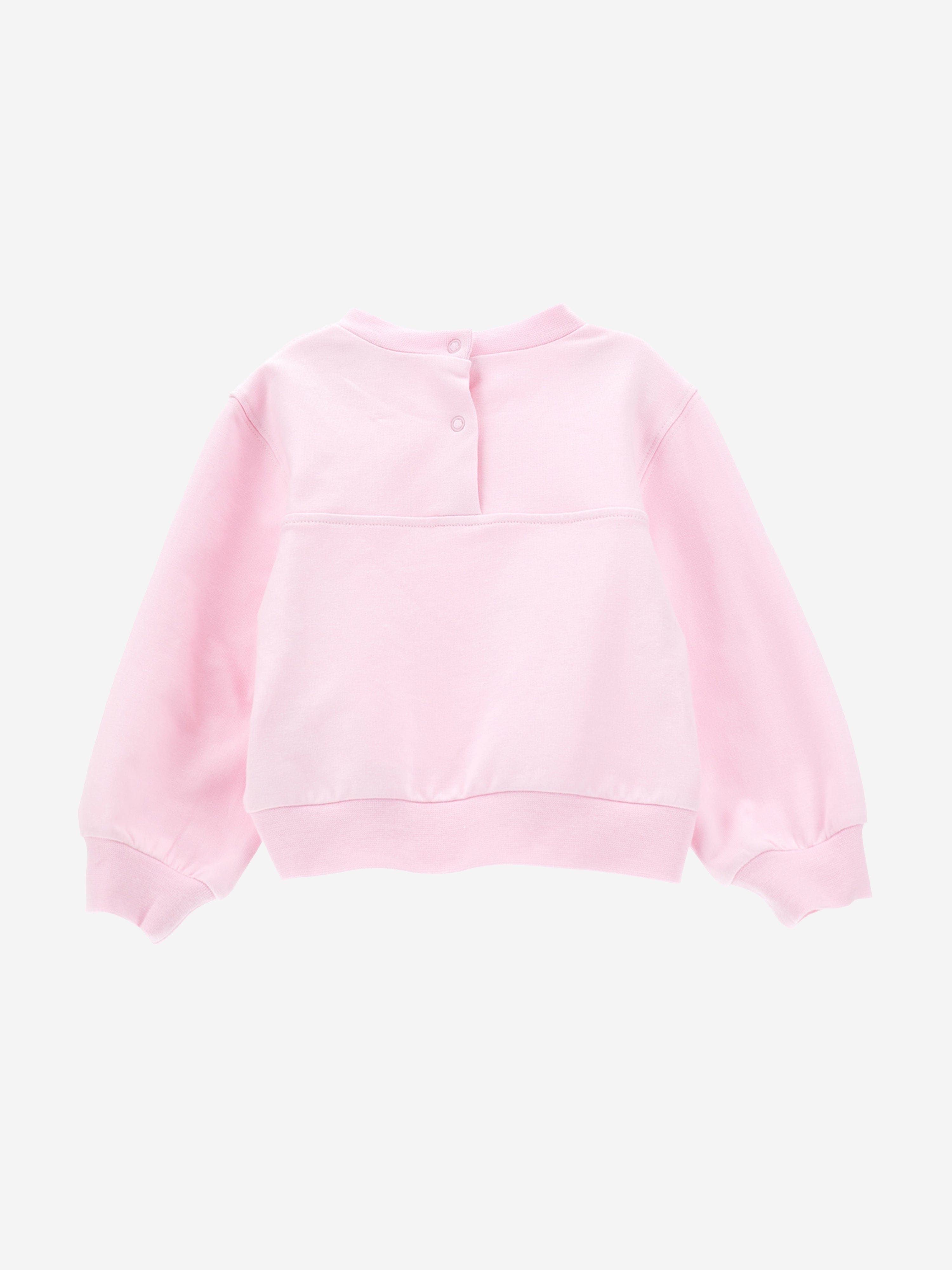 Monnalisa Baby Girls Rose Sweatshirt in Pink