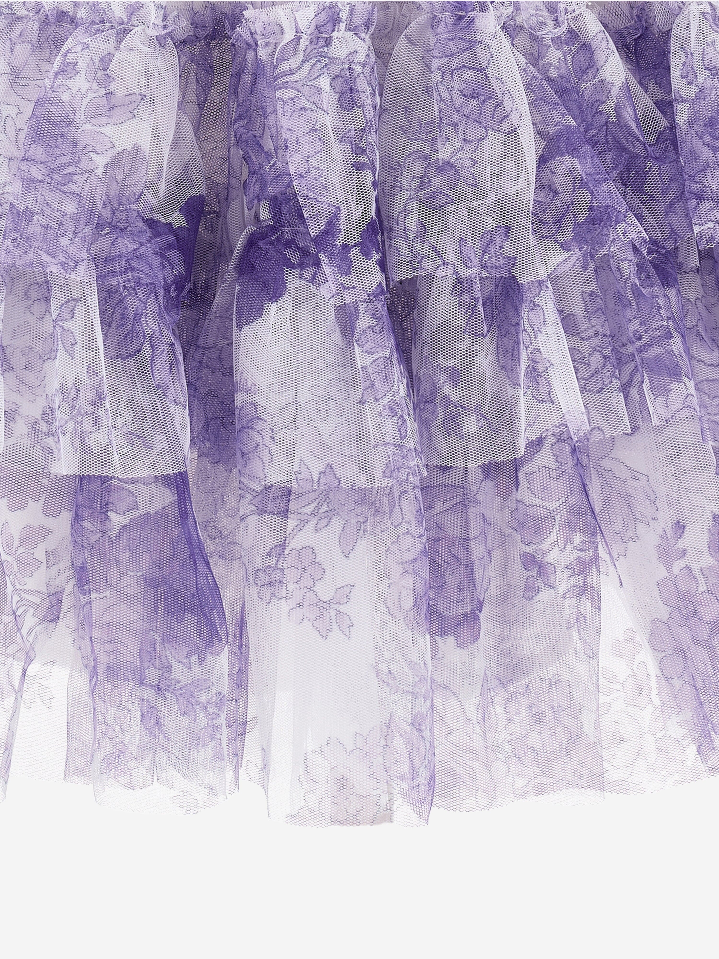 Monnalisa Girls Monochrome Tulle Skirt in Purple