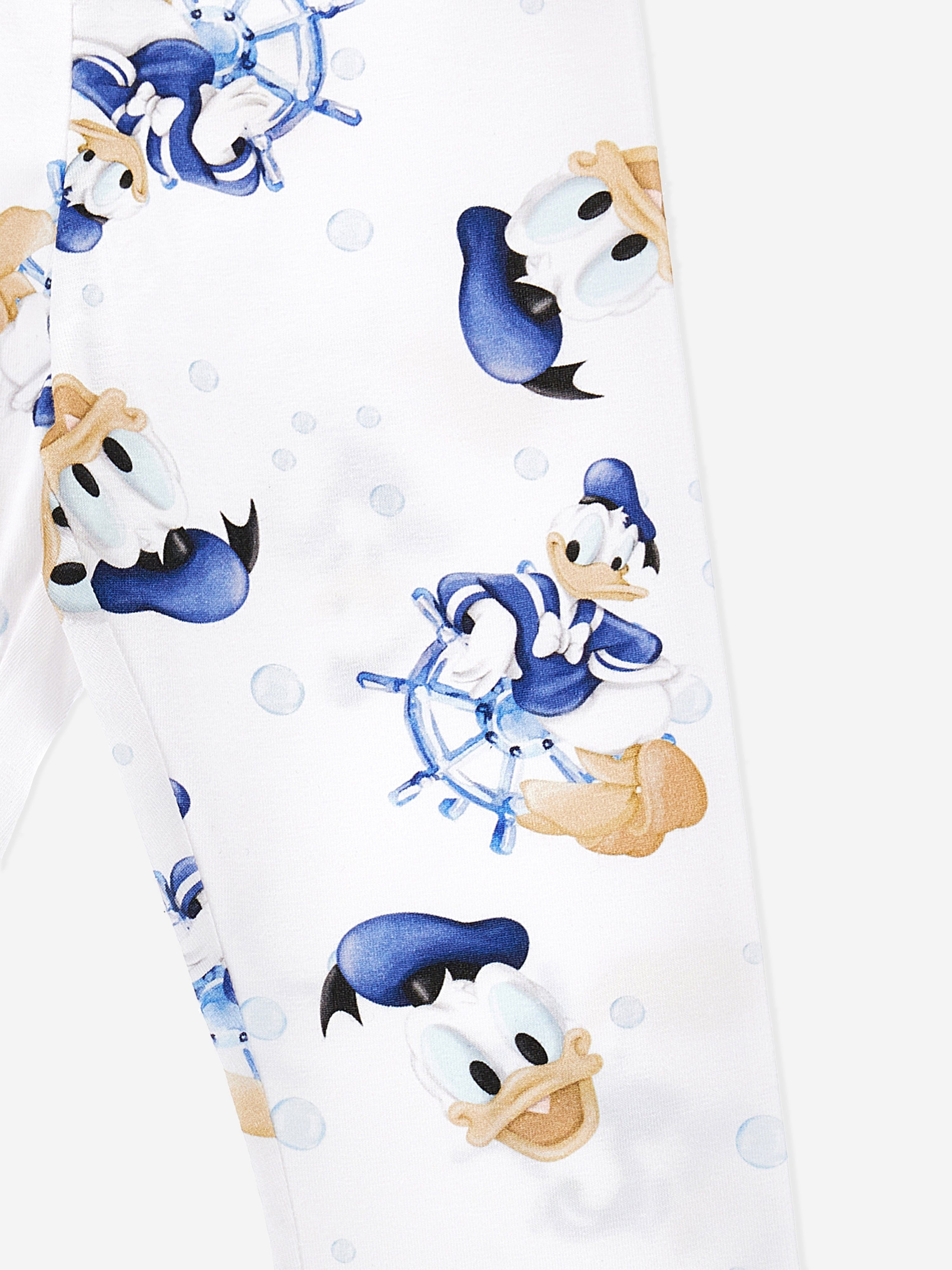 Monnalisa Girls Donald Duck Leggings in White