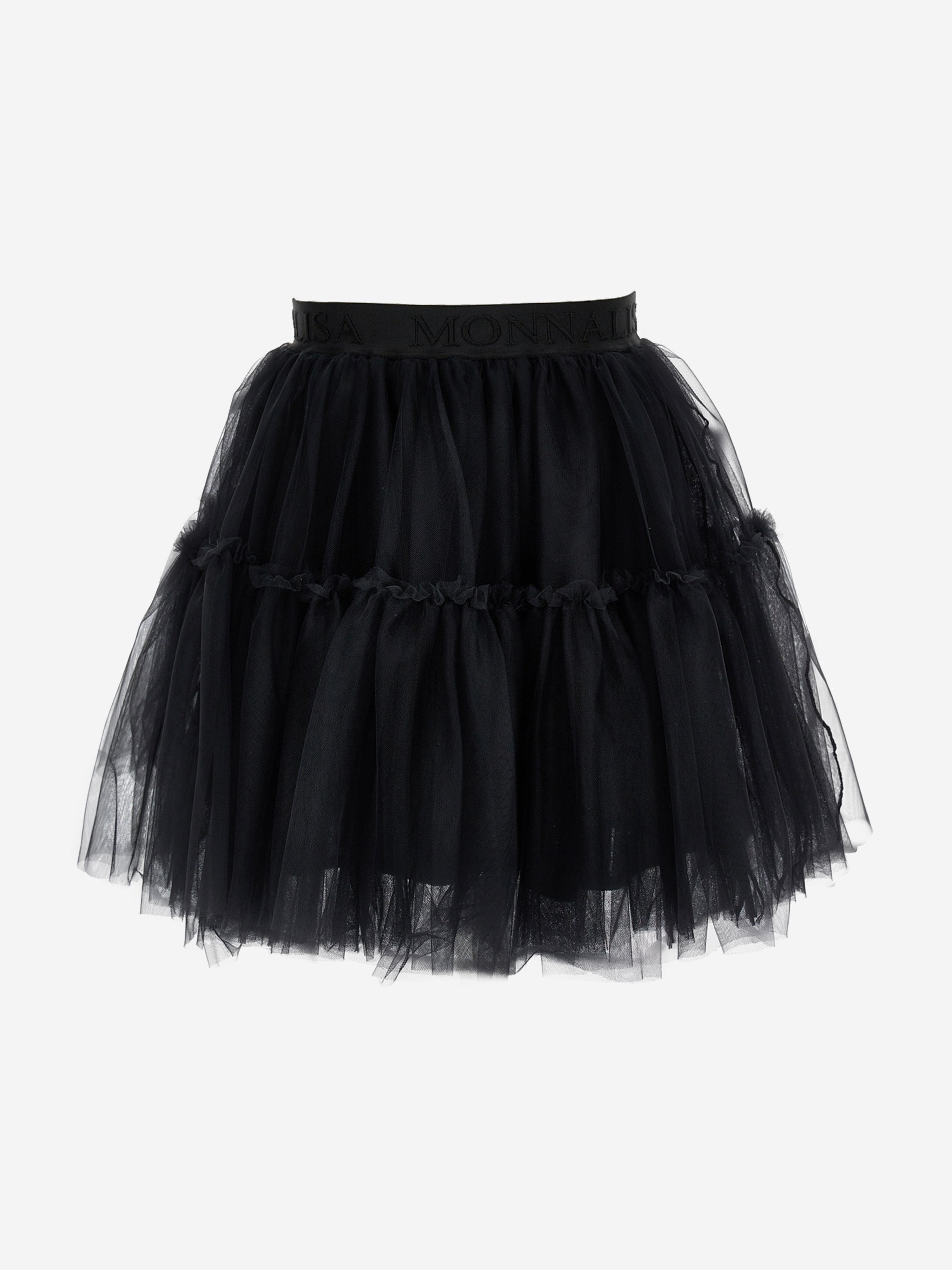 Monnalisa Girls Tutu Tulle Skirt in Black