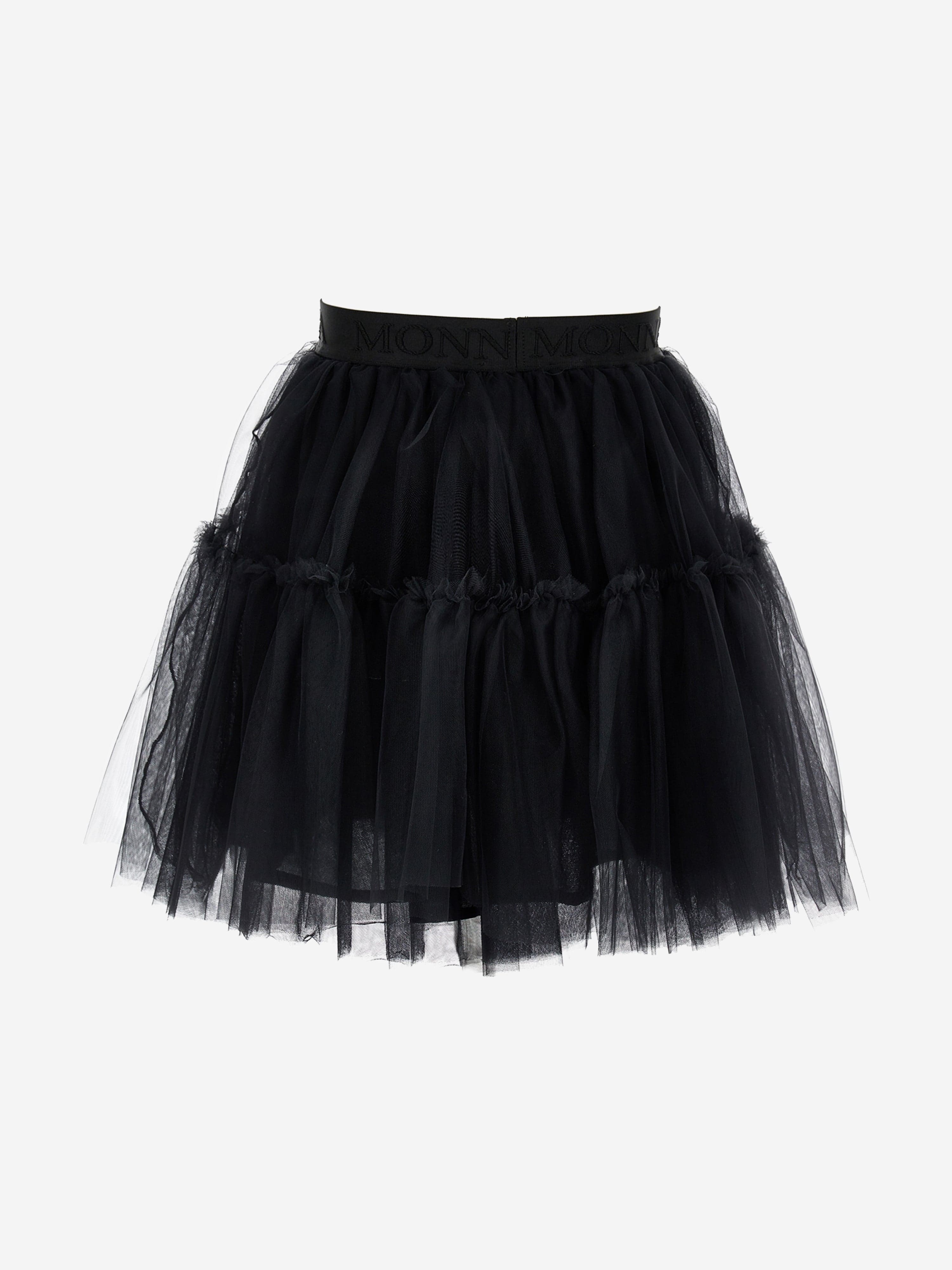 Monnalisa Girls Tutu Tulle Skirt in Black