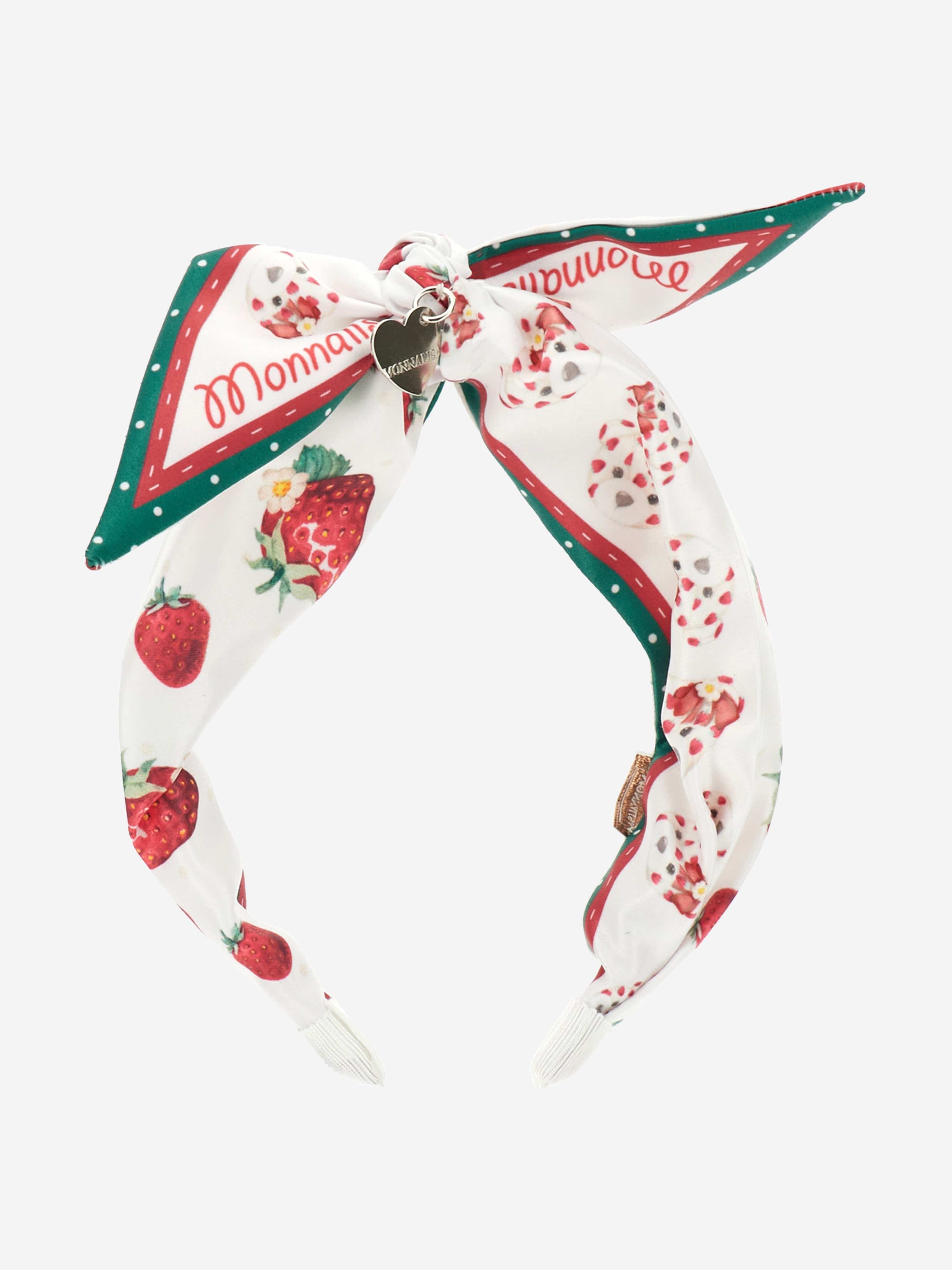 Monnalisa Girls Strawberry Headband in White