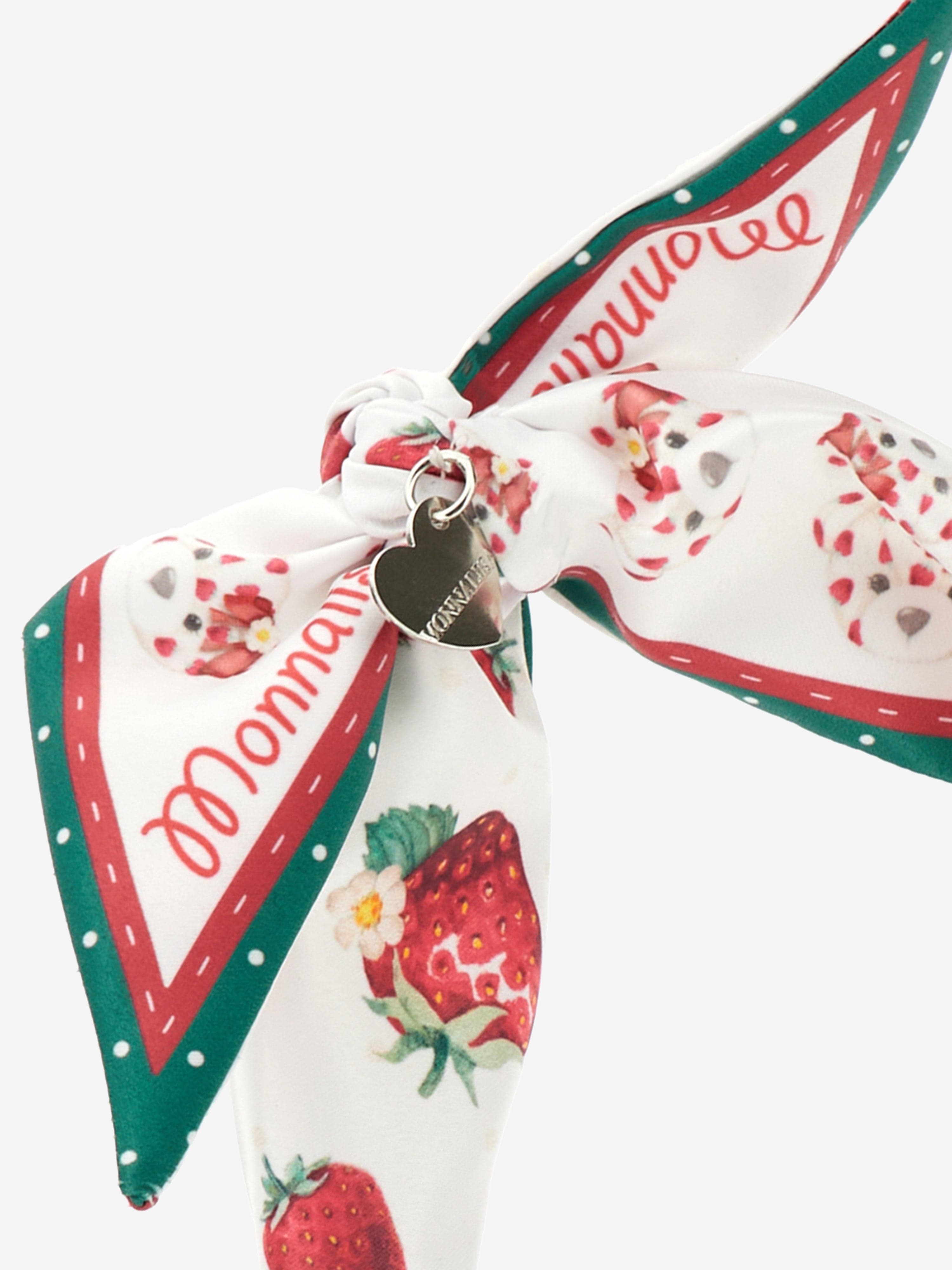 Monnalisa Girls Strawberry Headband in White