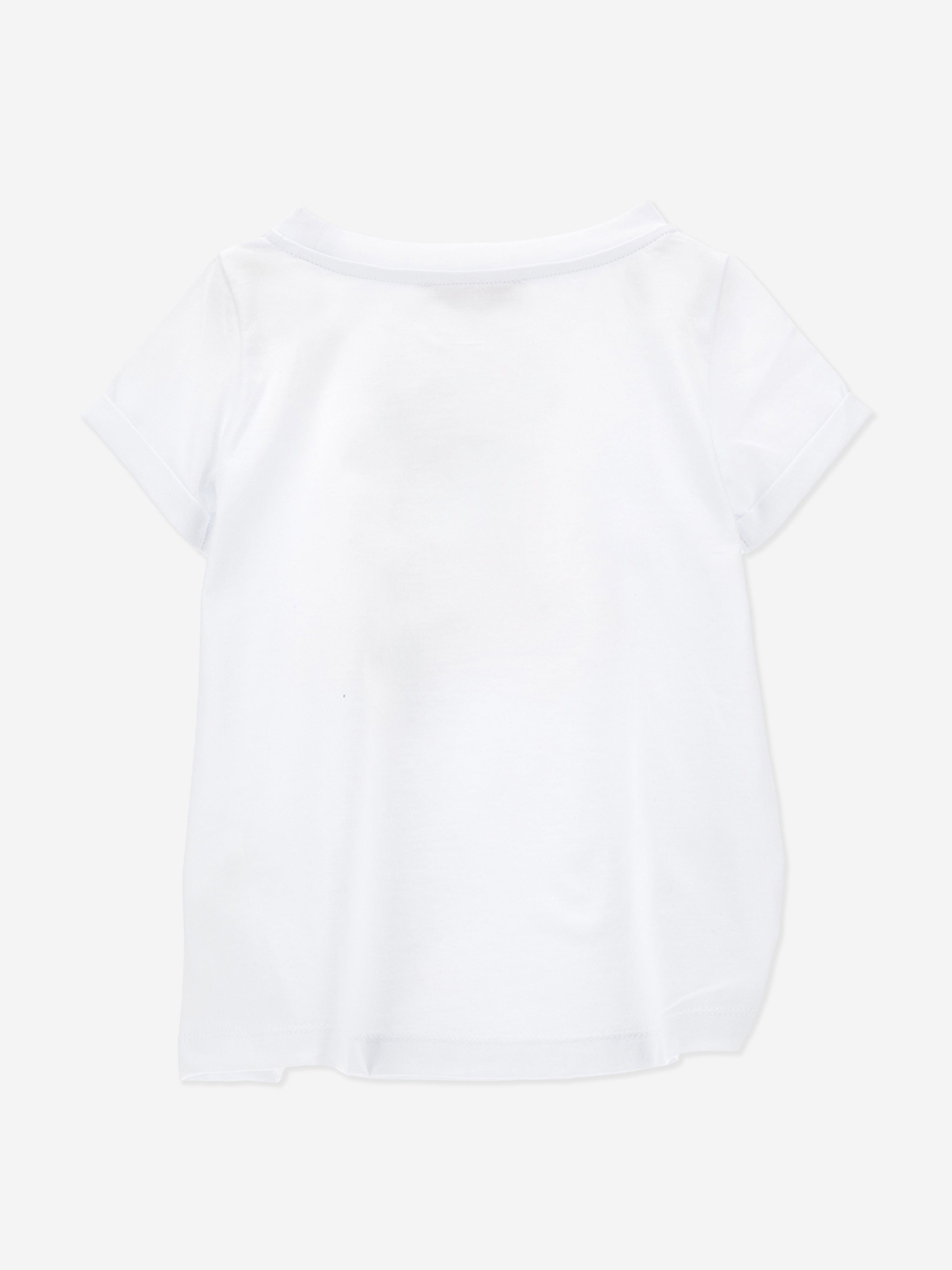 Monnalisa Girls Teddy Bear Maxi T-Shirt in White