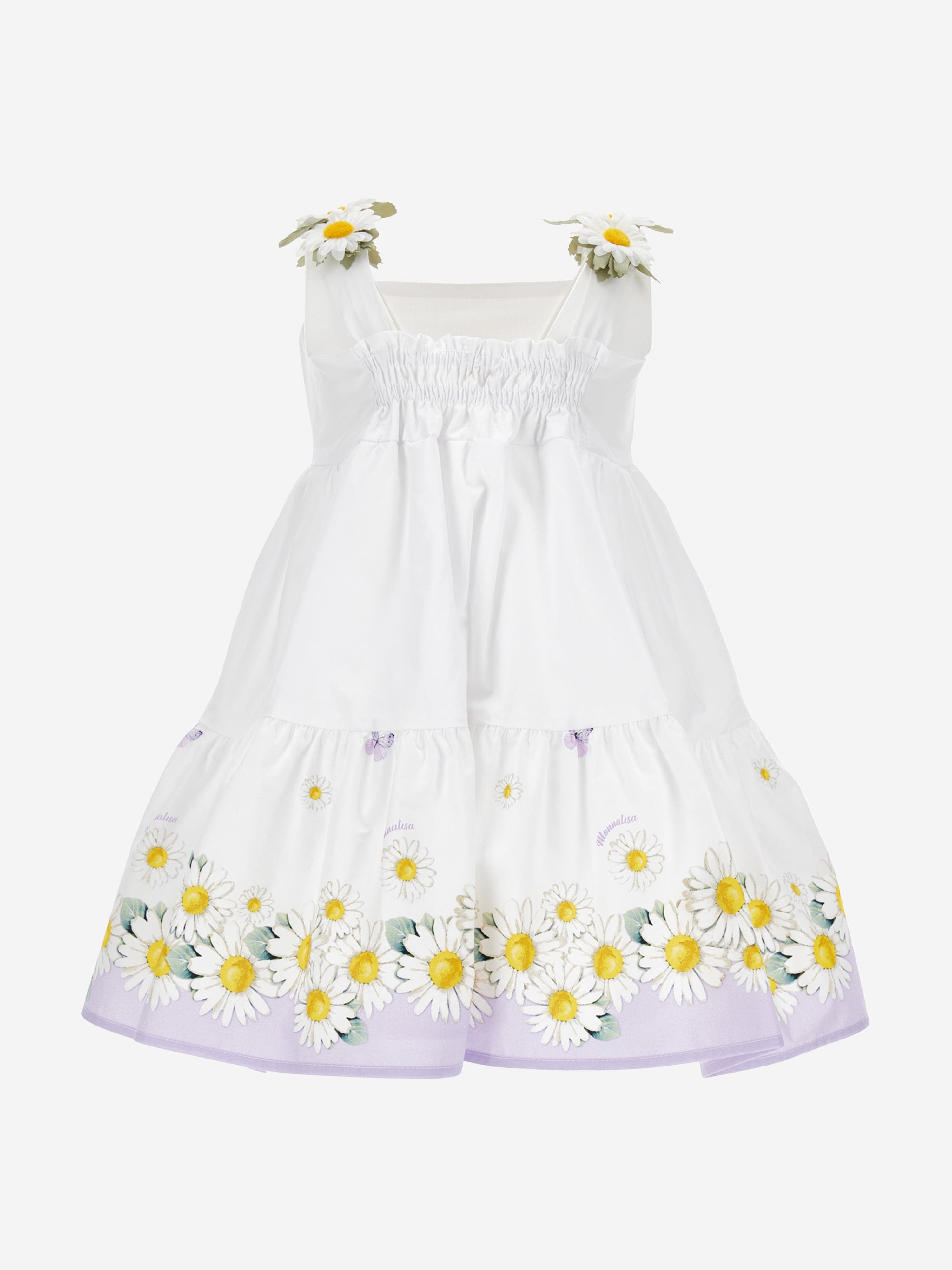 Monnalisa Baby Girls Daisy Sundress in White