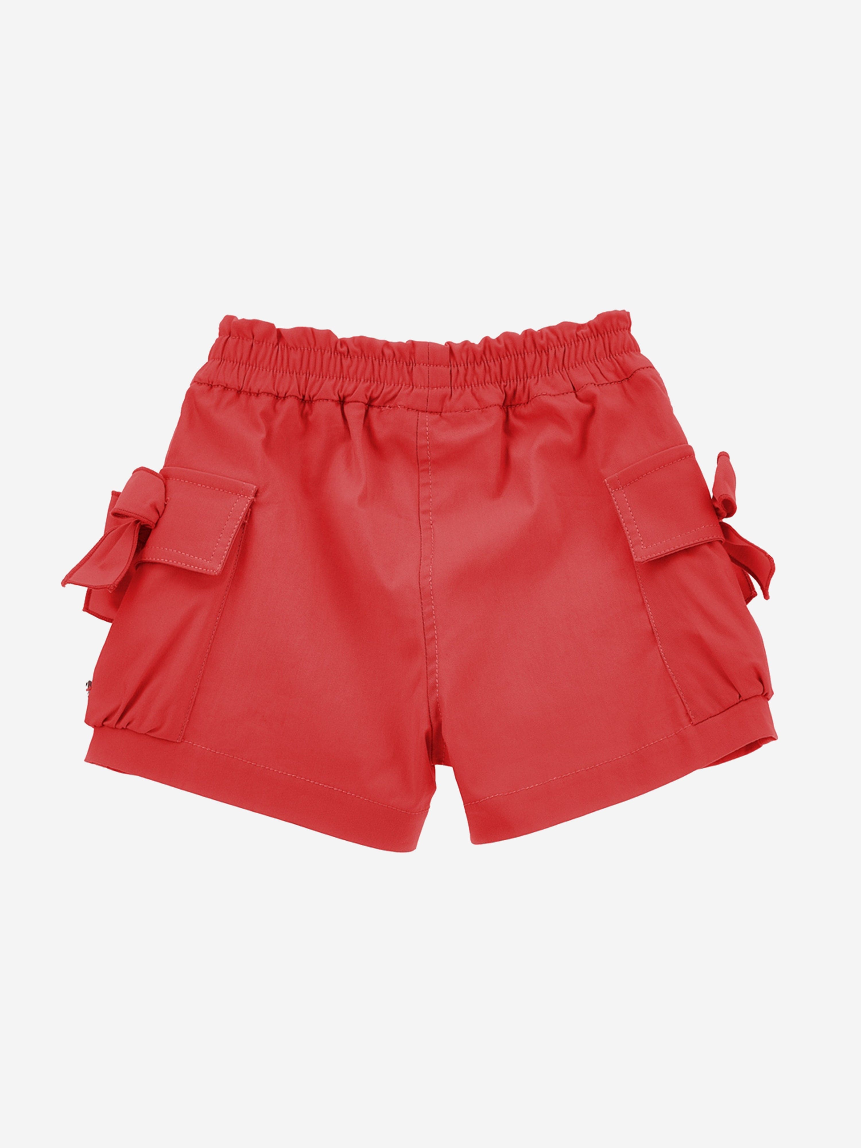 Monnalisa Baby Girls Cargo Shorts in Red