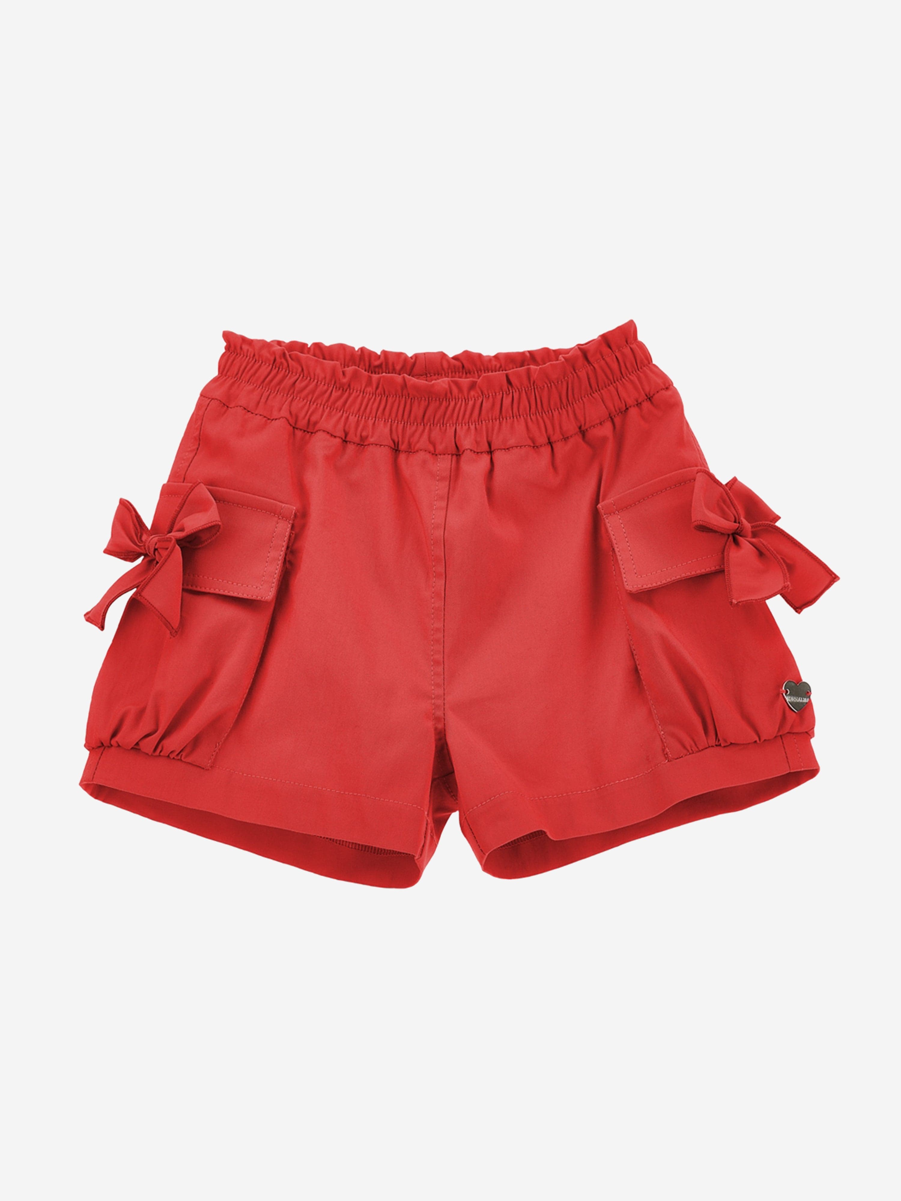 Monnalisa Baby Girls Cargo Shorts in Red