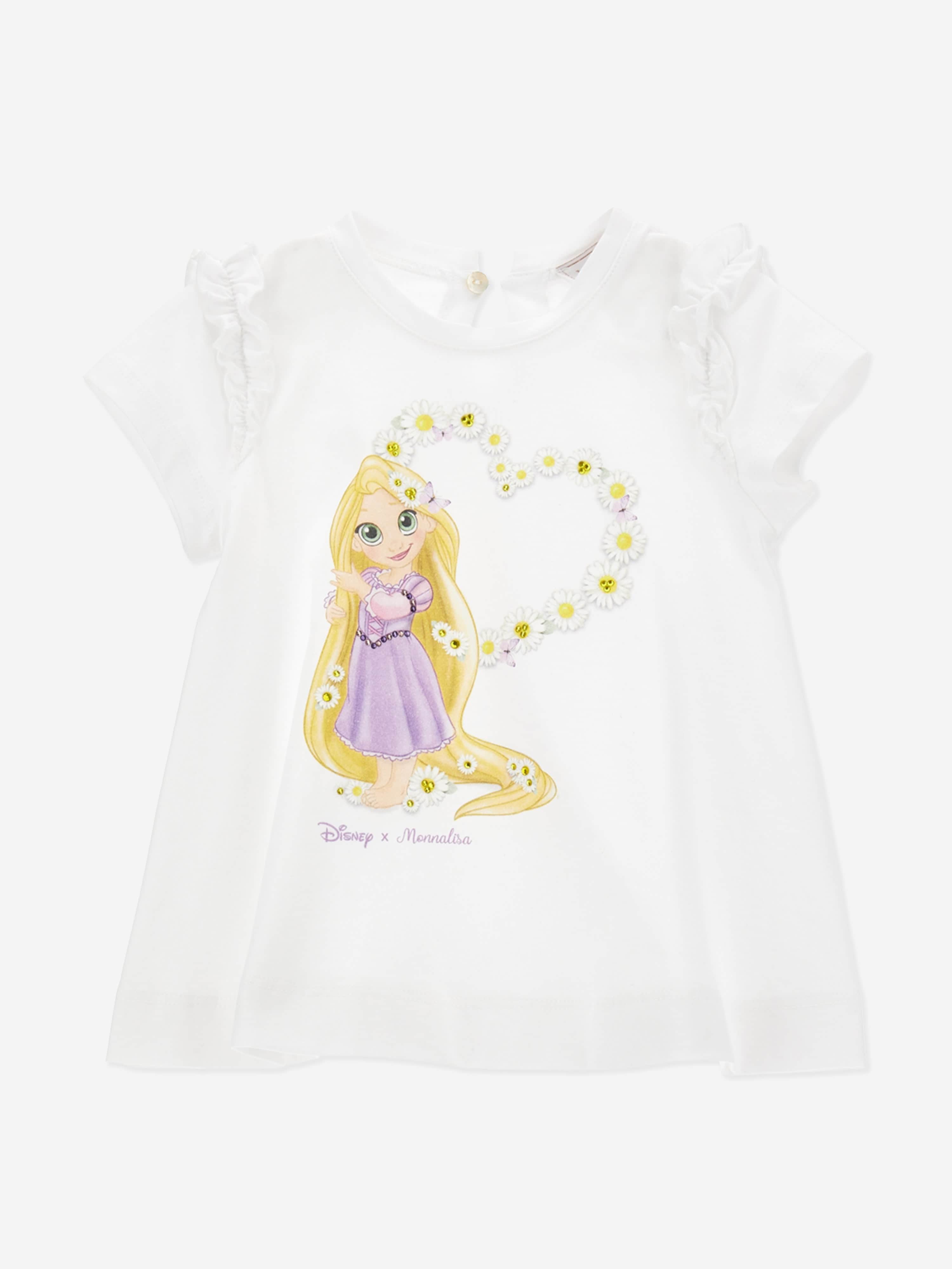 Monnalisa Baby Girls Princess Maxi T-Shirt in White