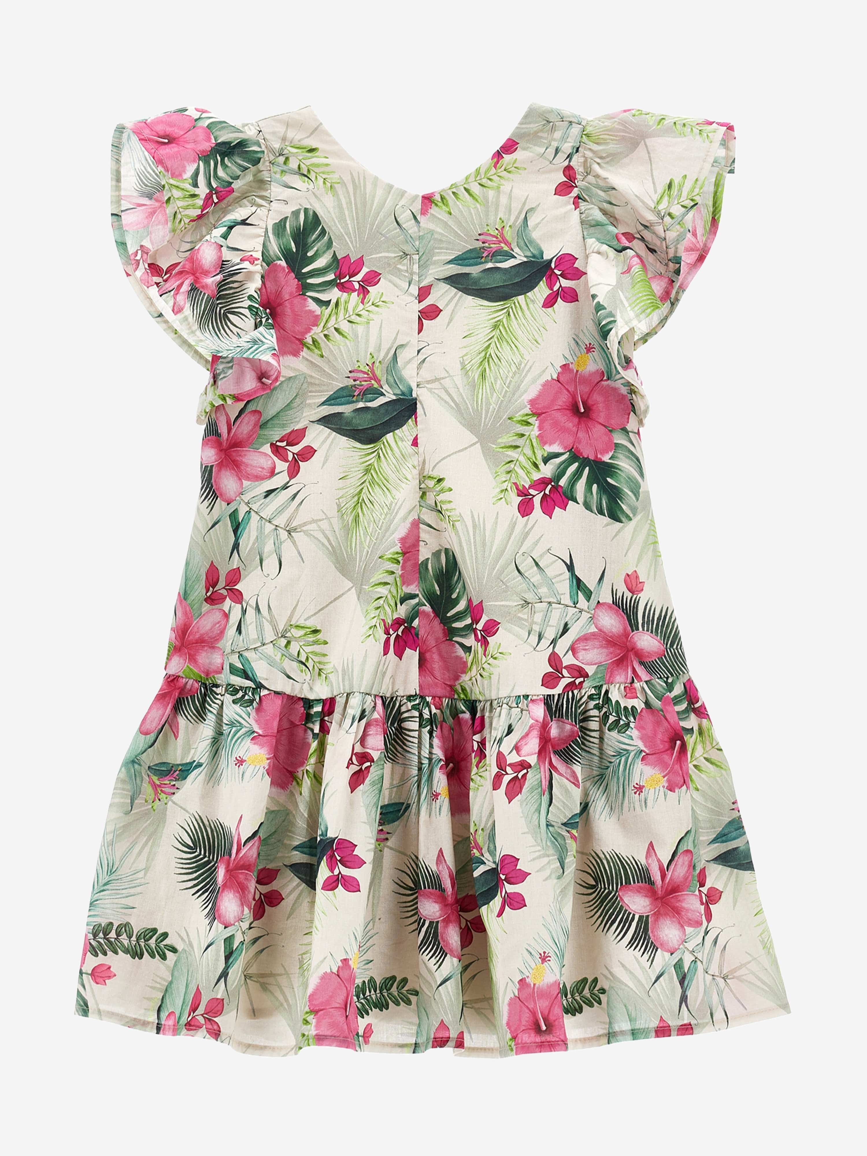 Monnalisa Girls Jungle Dress in Multicolour