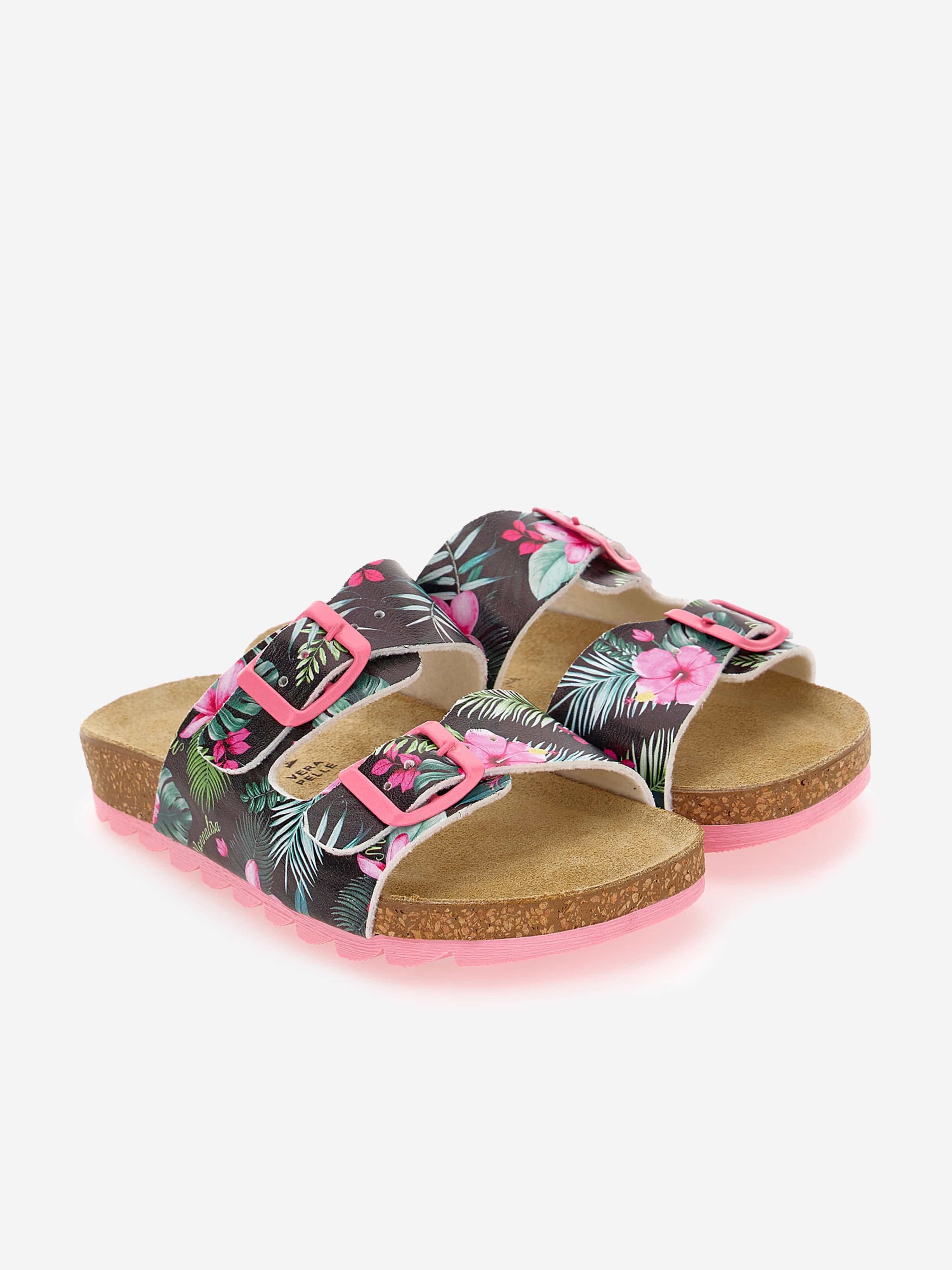 Monnalisa Girls Jungle Sandals in Black