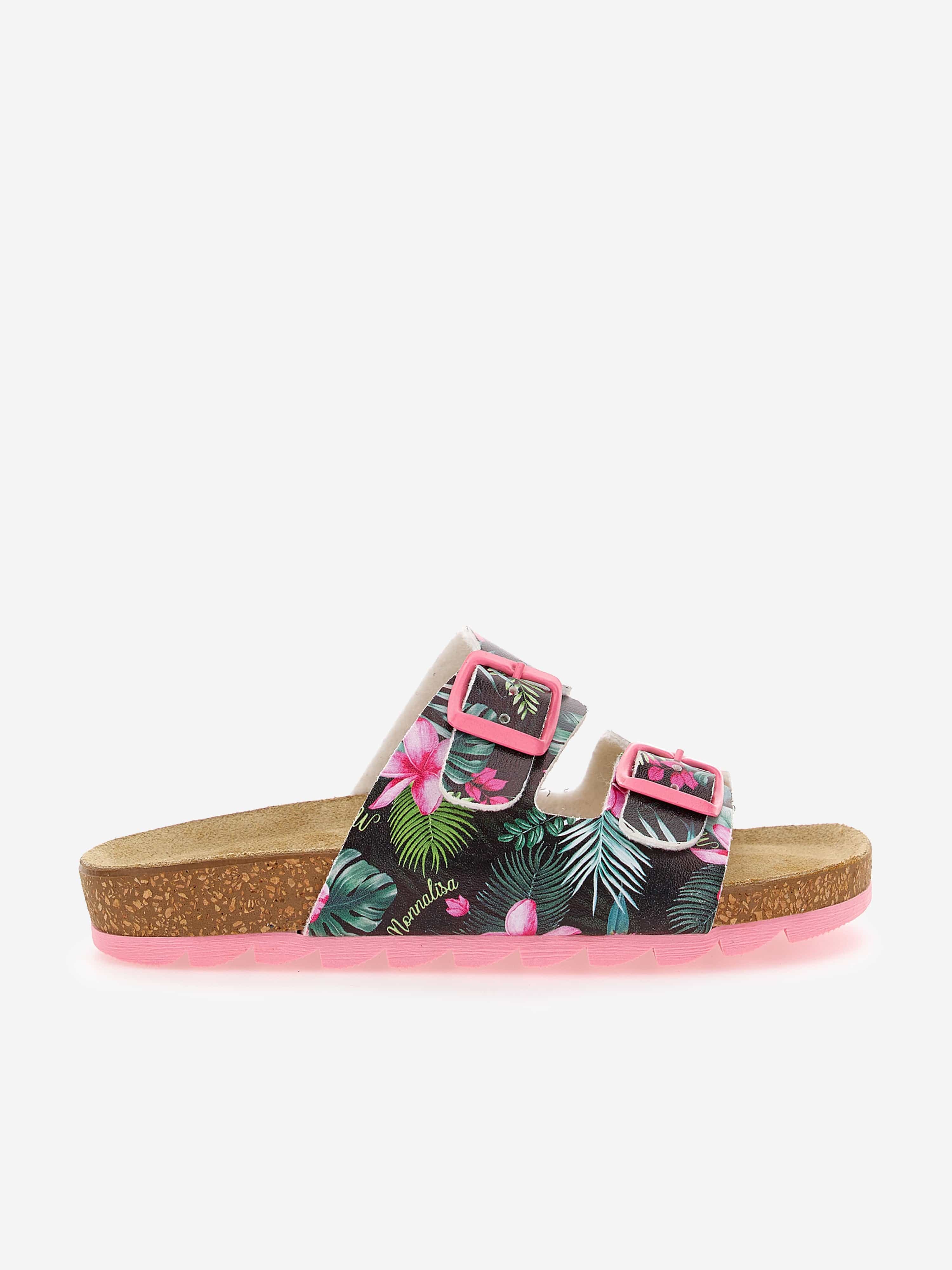 Monnalisa Girls Jungle Sandals in Black