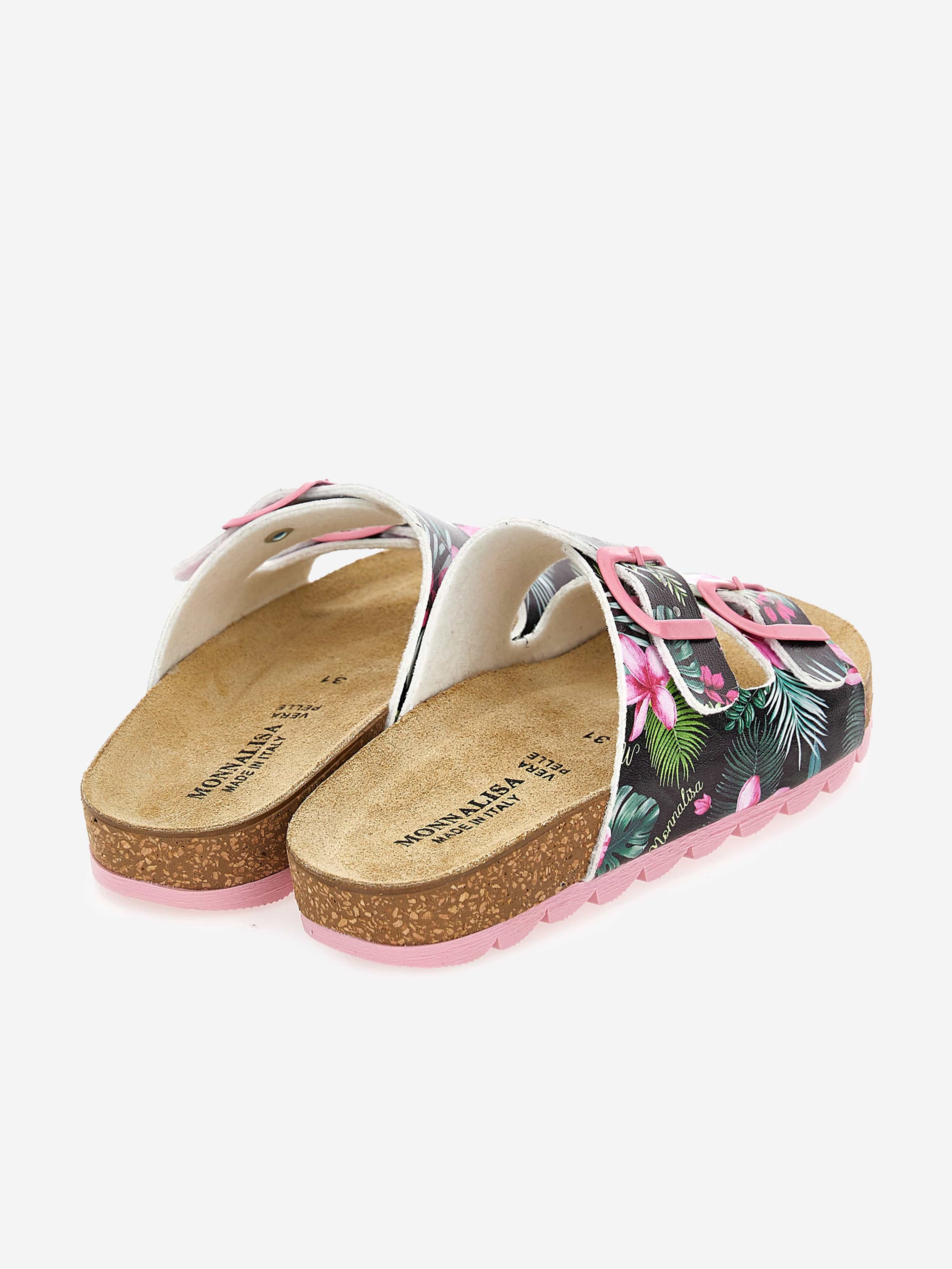 Monnalisa Girls Jungle Sandals in Black