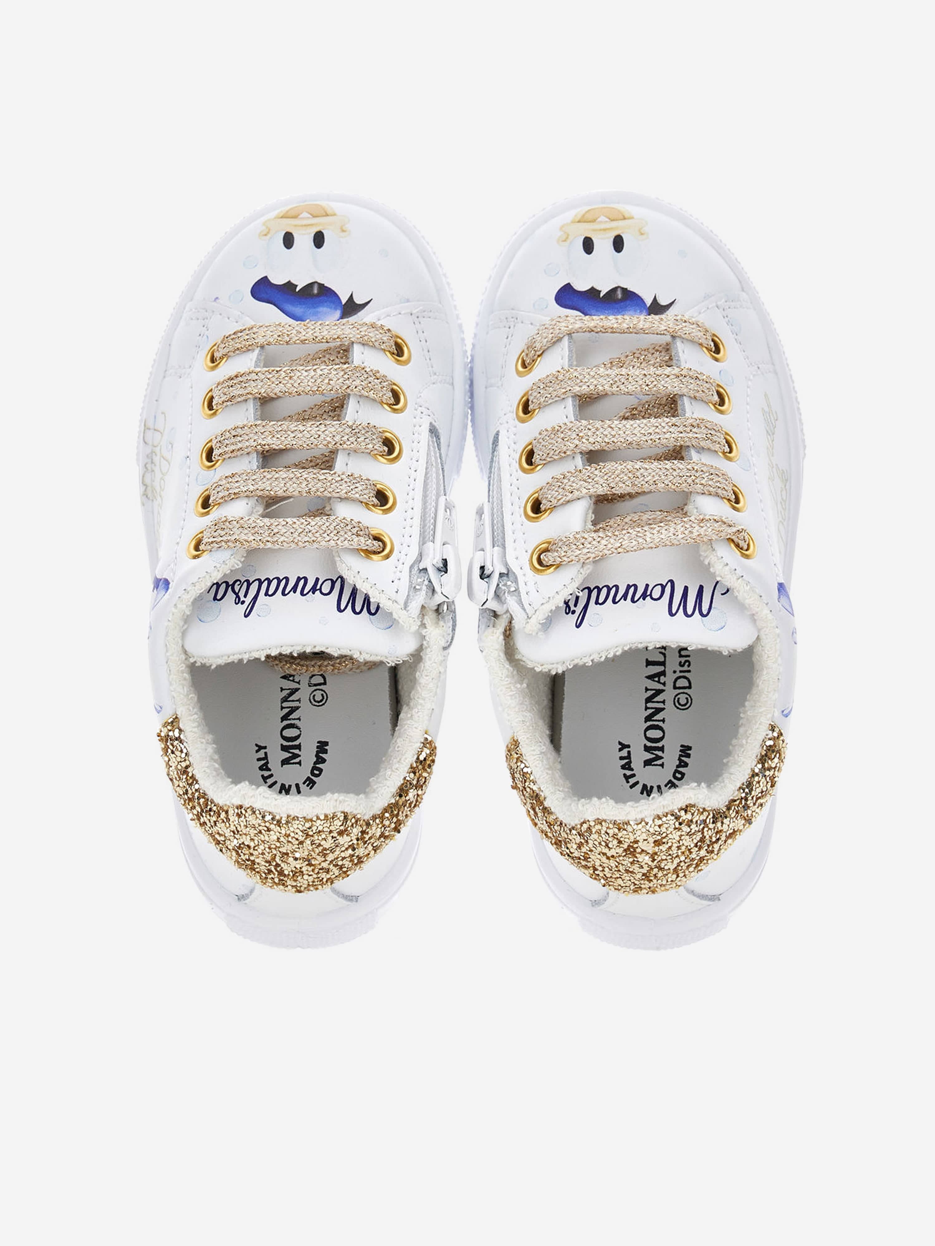 Monnalisa Girls Donald Duck Trainers in White