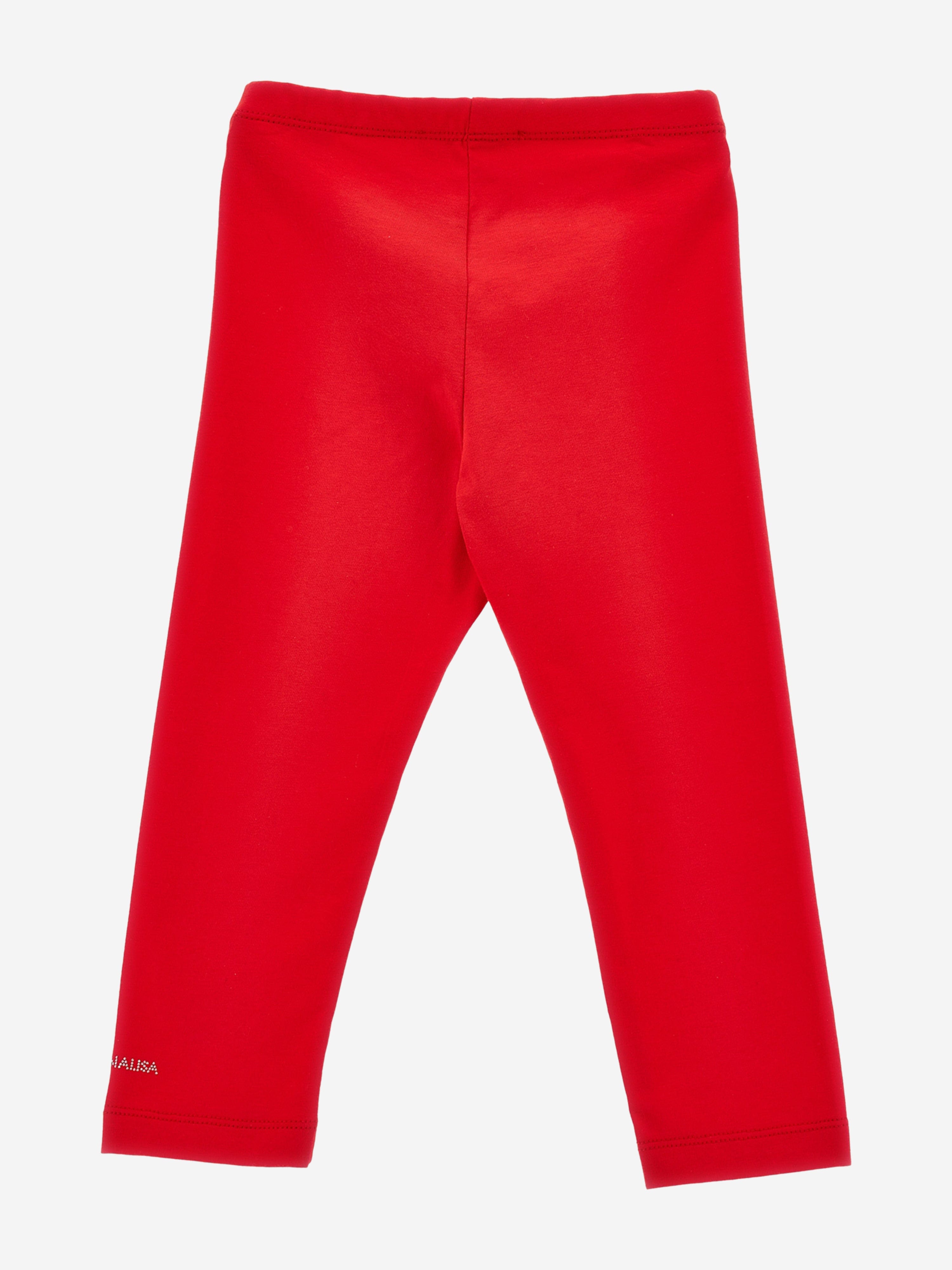 Monnalisa Girls Branded Leggings in Red
