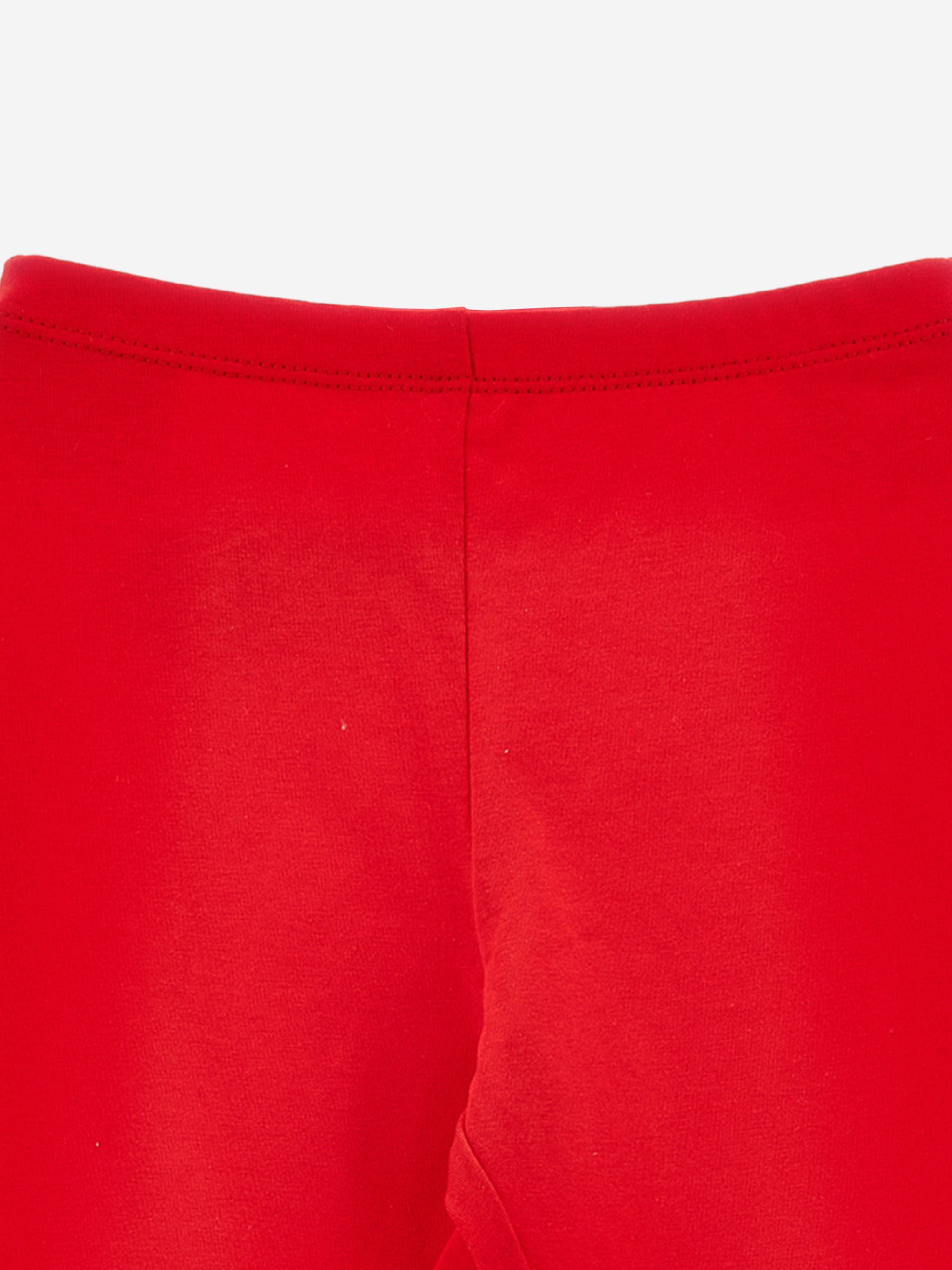 Monnalisa Girls Branded Leggings in Red