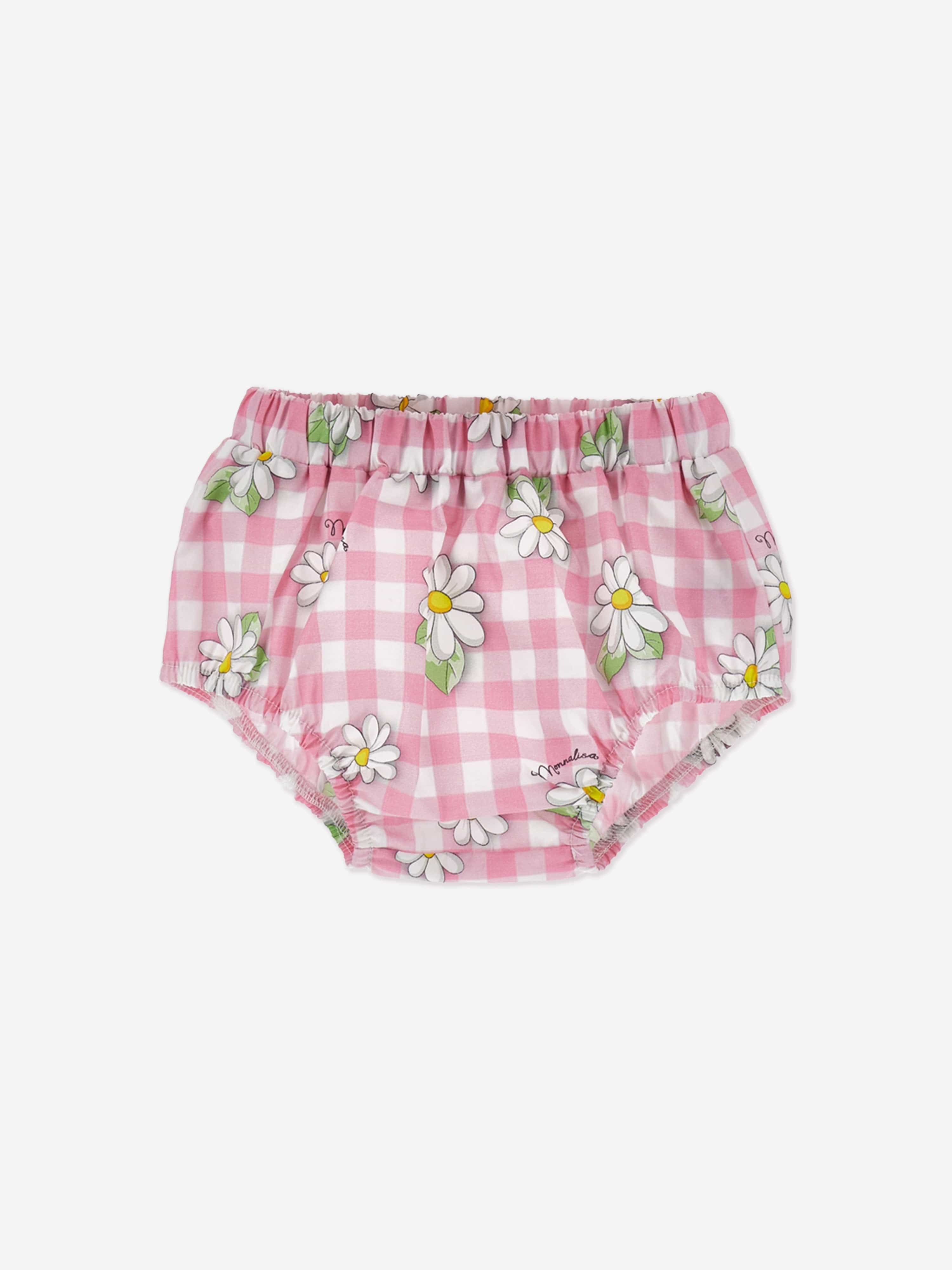 Monnalisa Baby Girls Daisy Dress and Bloomers Set in Pink