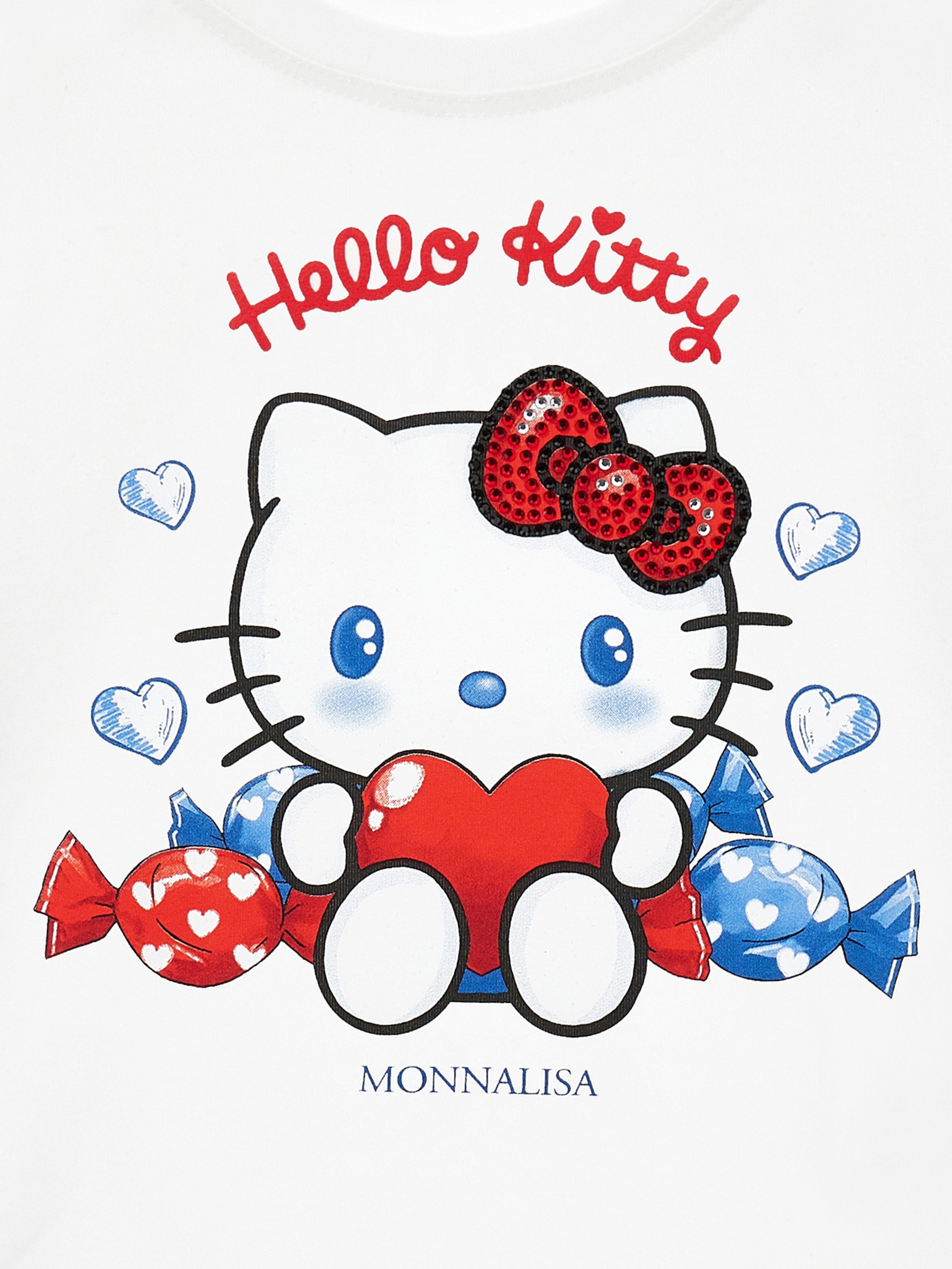 Monnalisa Girls Hello Kitty T-Shirt in White
