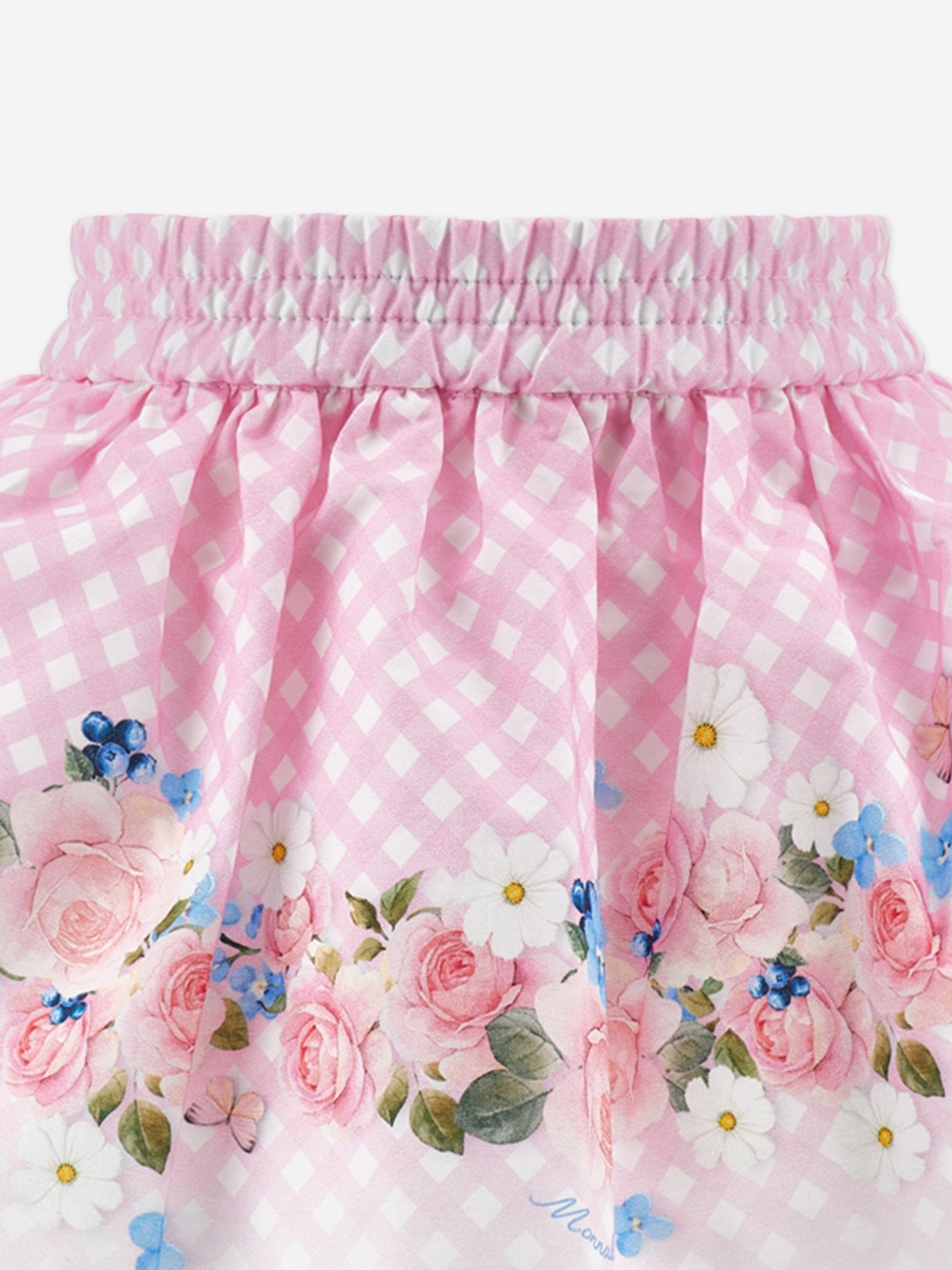 Monnalisa Baby Girls Floral Skirt in Pink