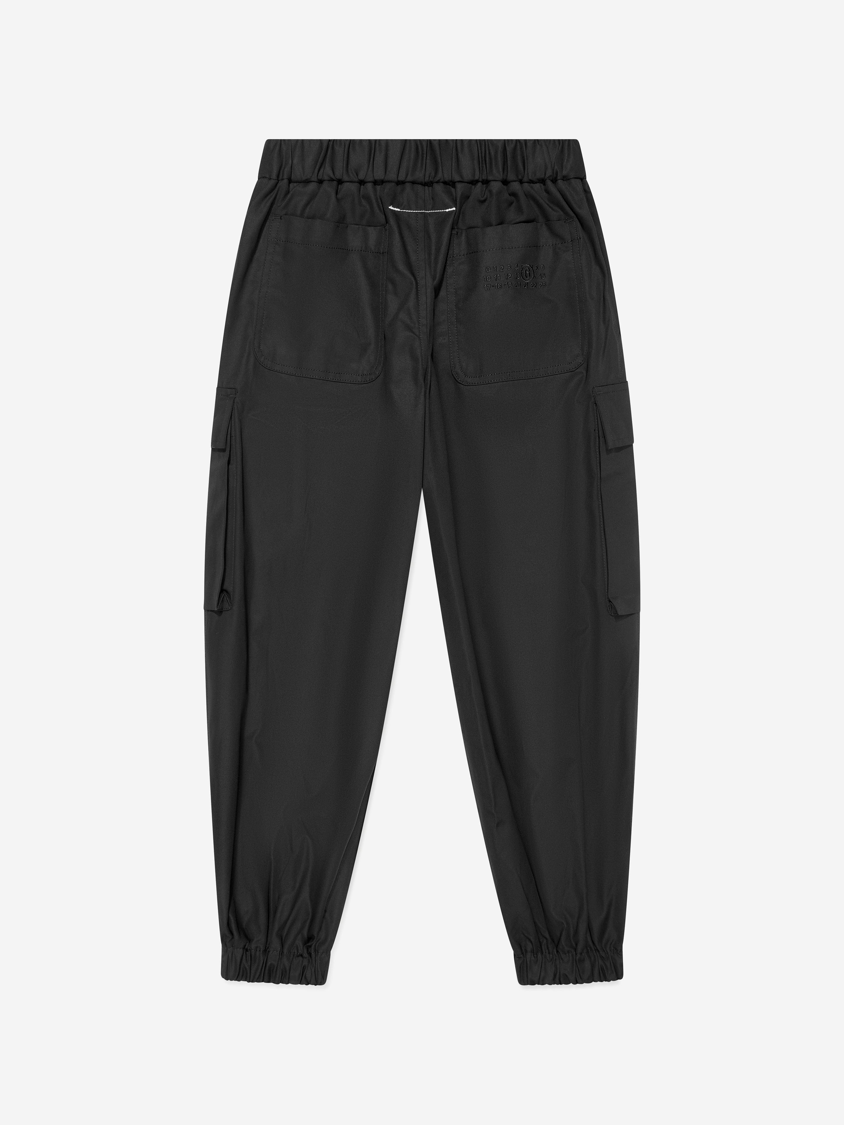 MM6 Maison Margiela Kids Cargo Trousers in Black