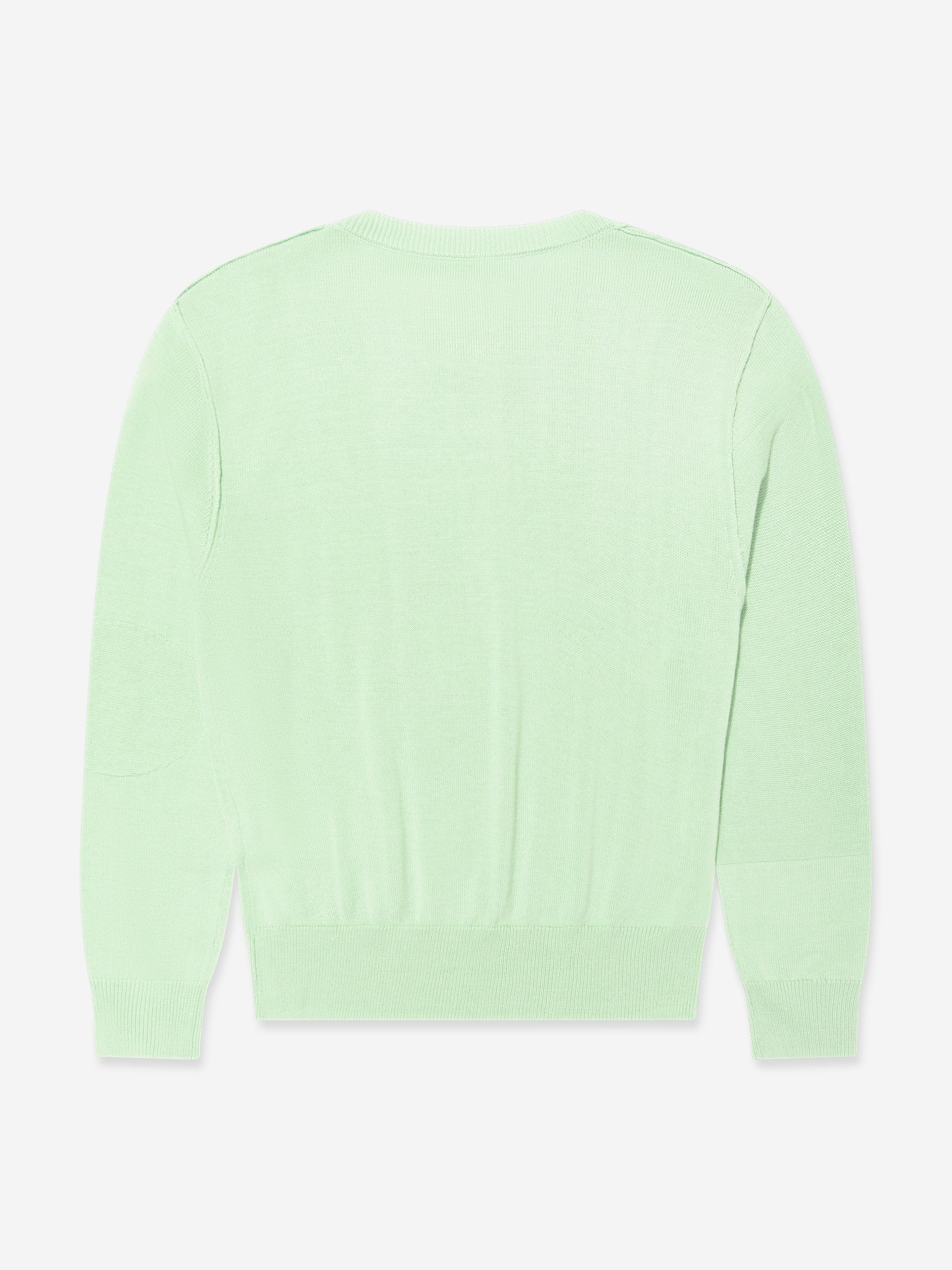 MM6 Maison Margiela Kids Lightweight Knit Jumper in Green