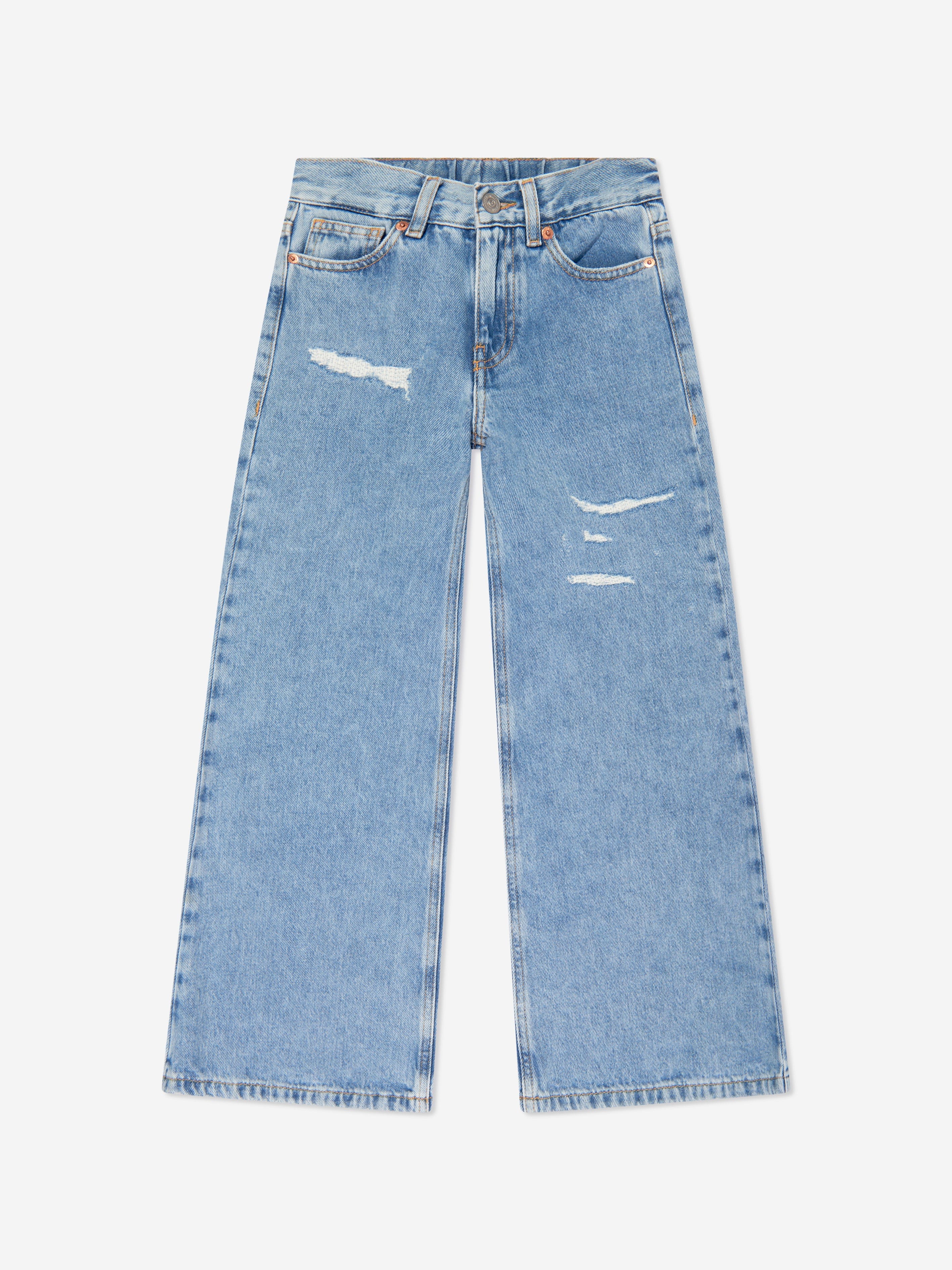 MM6 Maison Margiela Kids Wide Leg Jeans in Blue