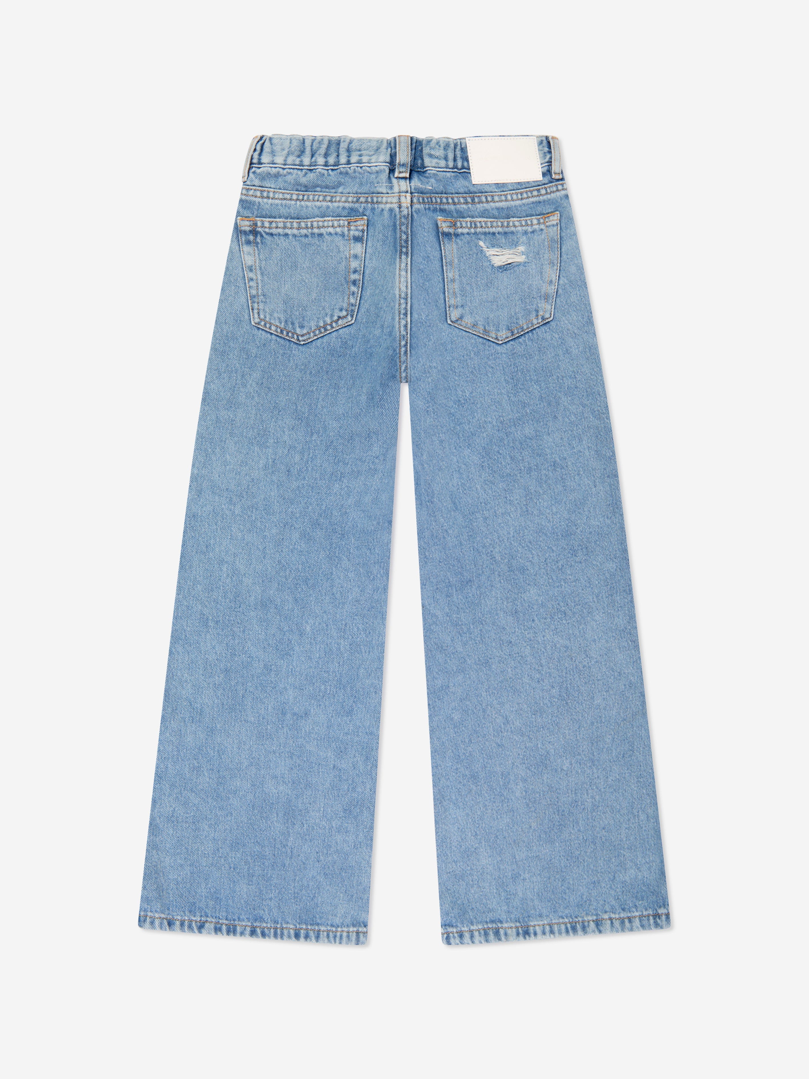 MM6 Maison Margiela Kids Wide Leg Jeans in Blue