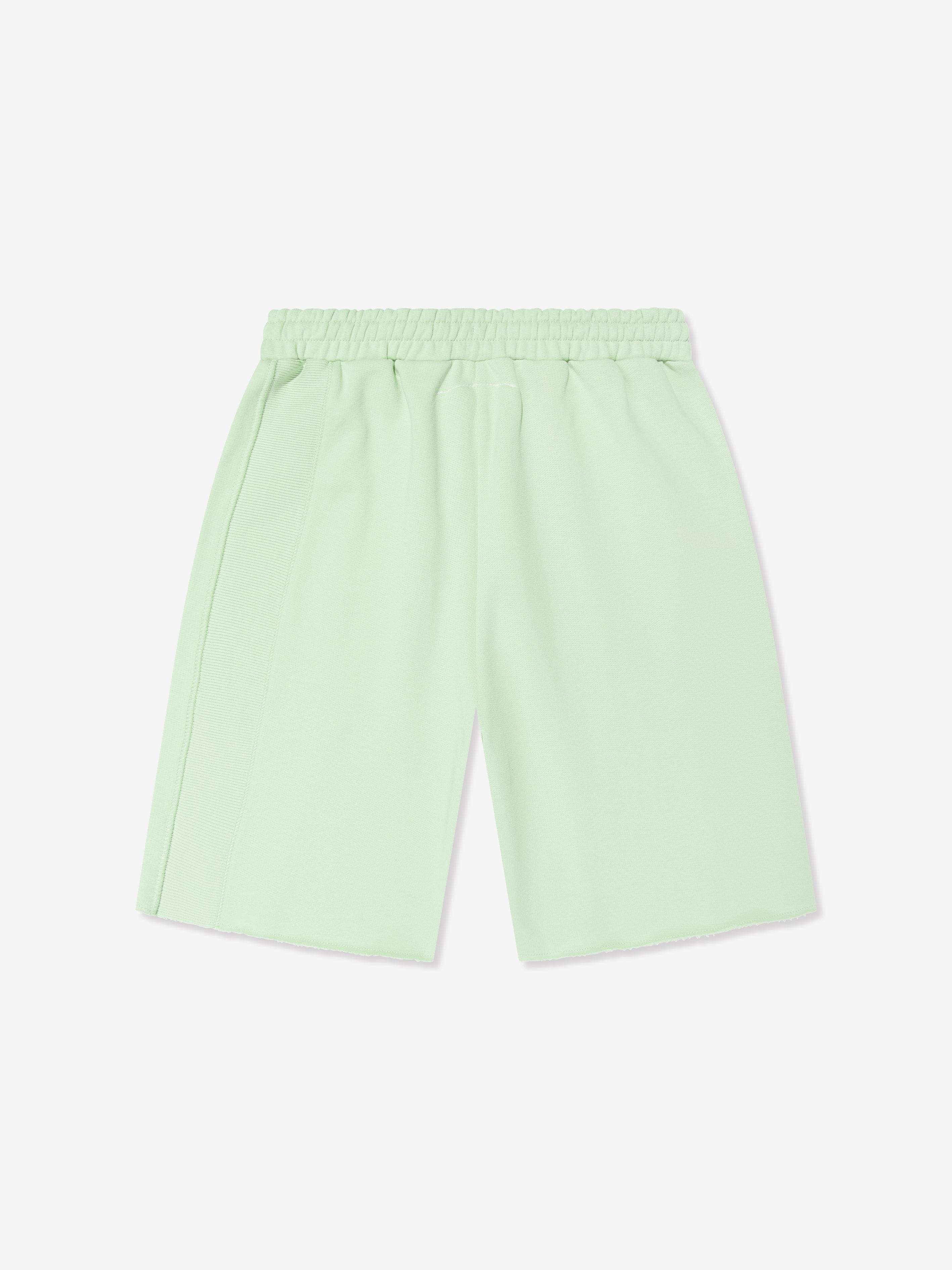 MM6 Maison Margiela Kids Logo Shorts in Green