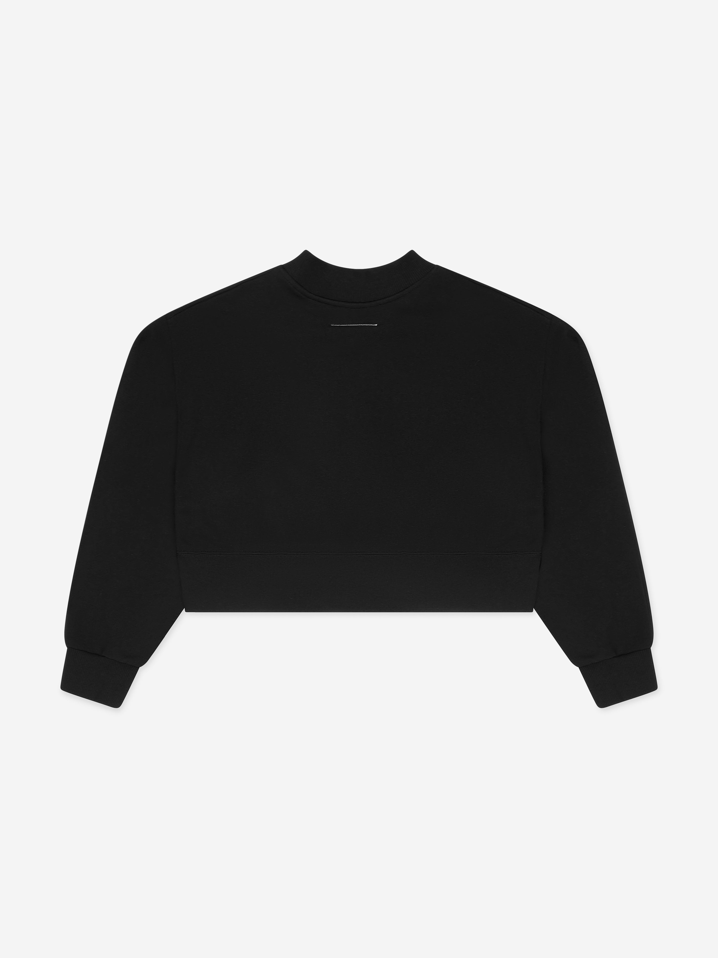 MM6 Maison Margiela Kids Cropped Logo Sweatshirt in Black