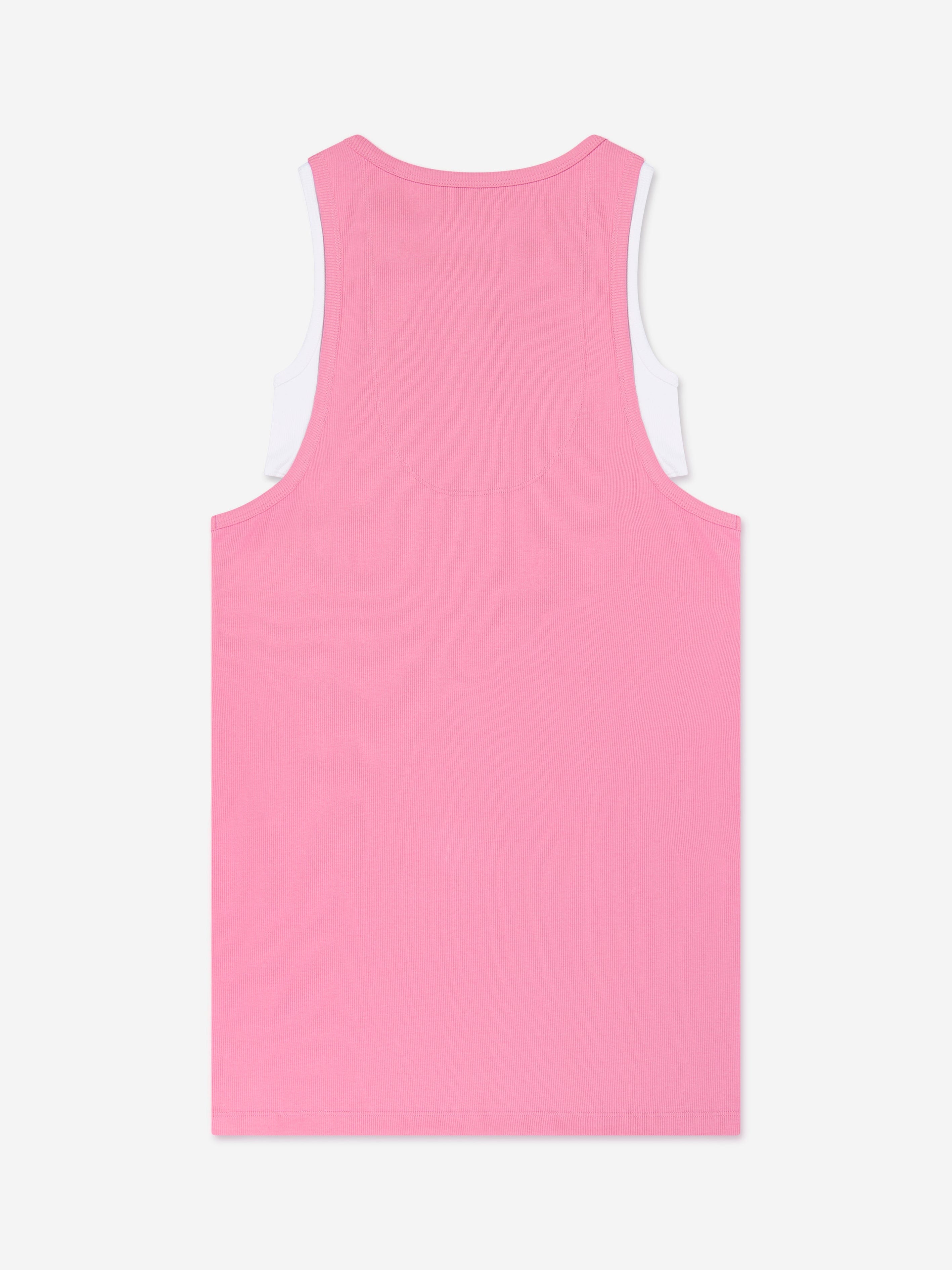 MM6 Maison Margiela Girls Sleeveless Jersey Dress in Pink