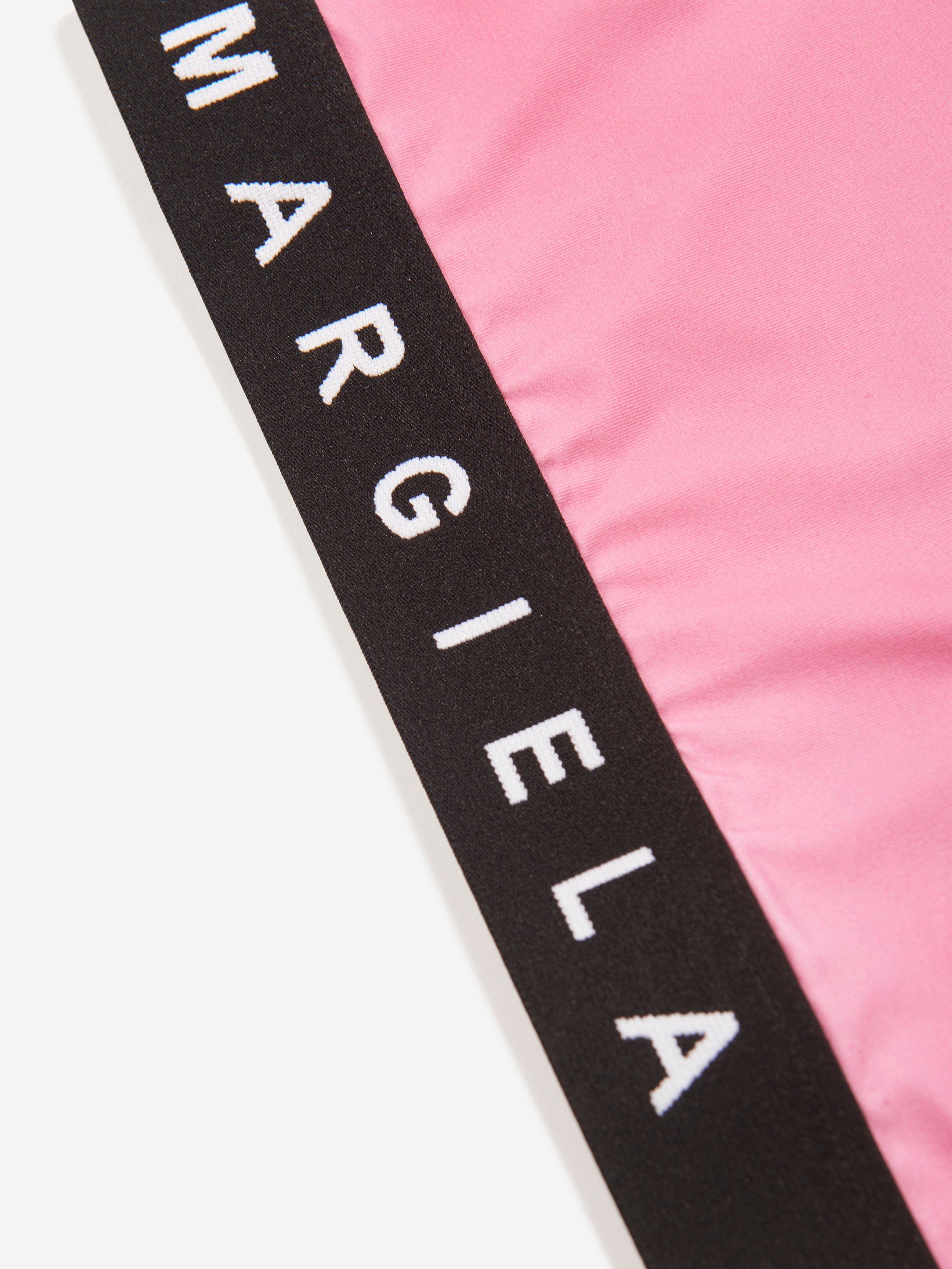 MM6 Maison Margiela Kids Cropped Logo T-Shirt in Pink