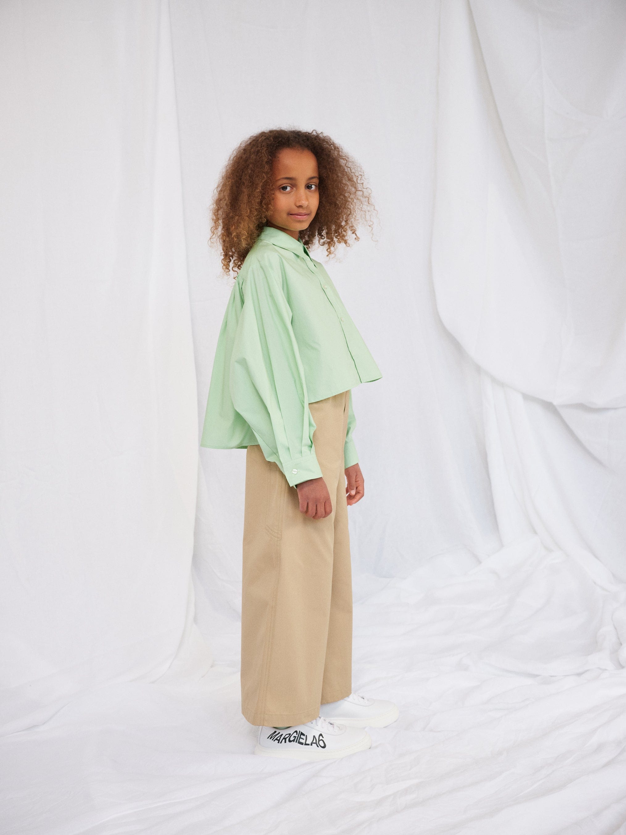 MM6 Maison Margiela Kids Culotte Trousers in Beige