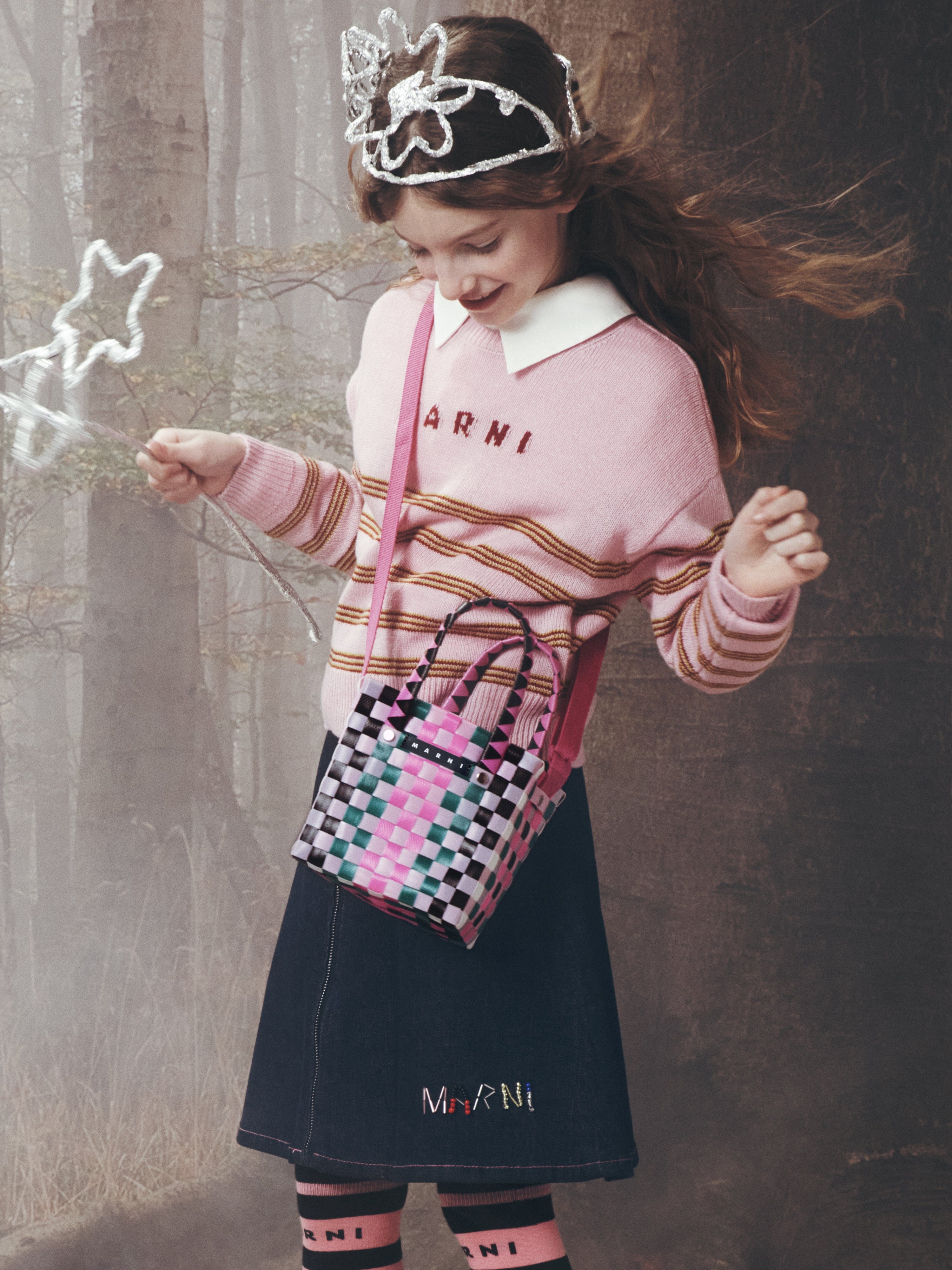 Girls Striped Jumper in Pink