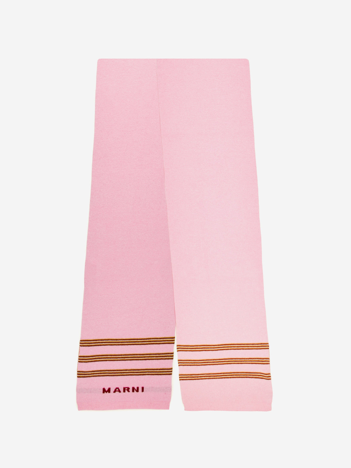 MARNI Striped Logo Scarf