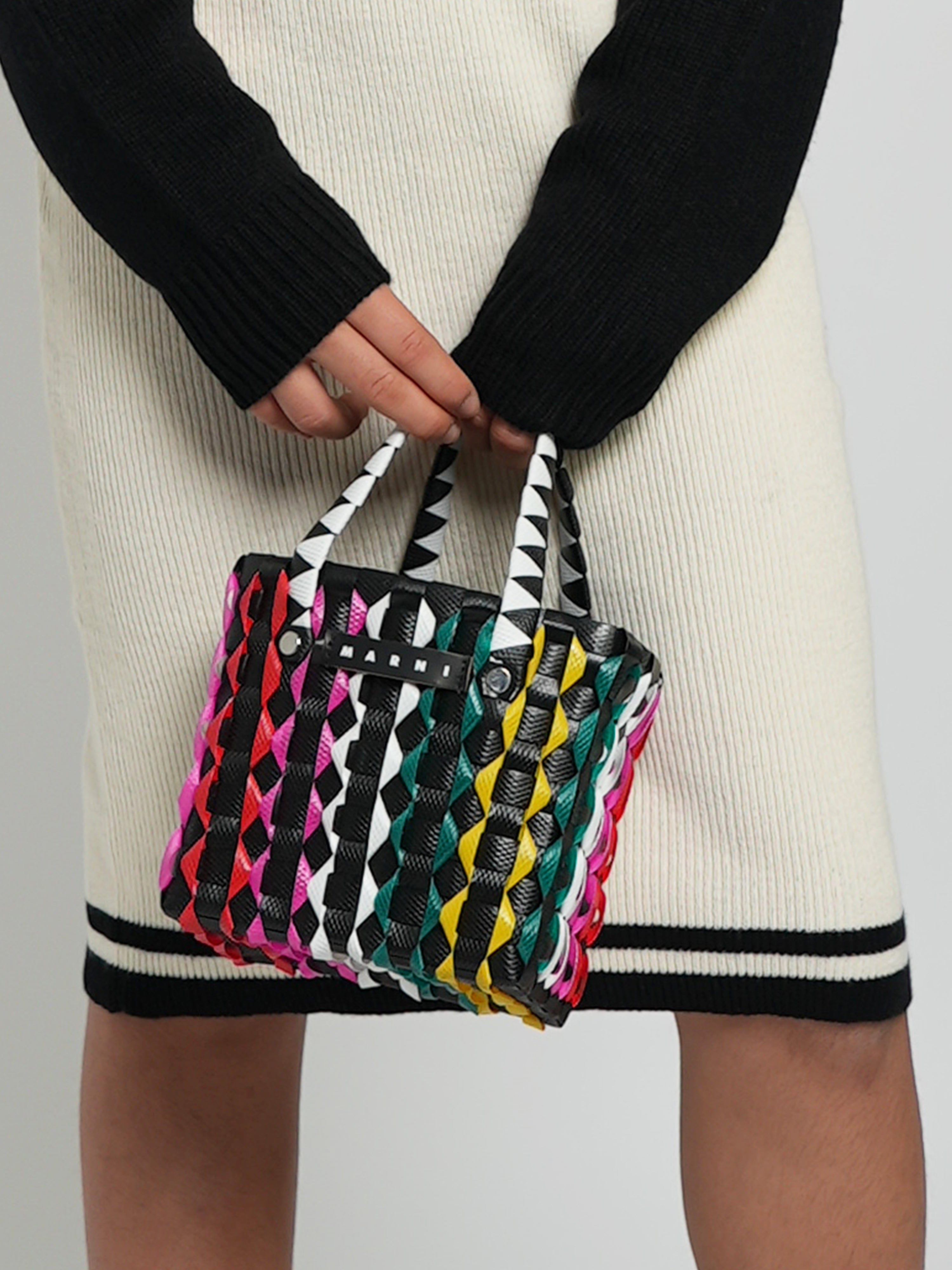 MARNI Girls Woven Basket Bag in Multicolour (15cm)