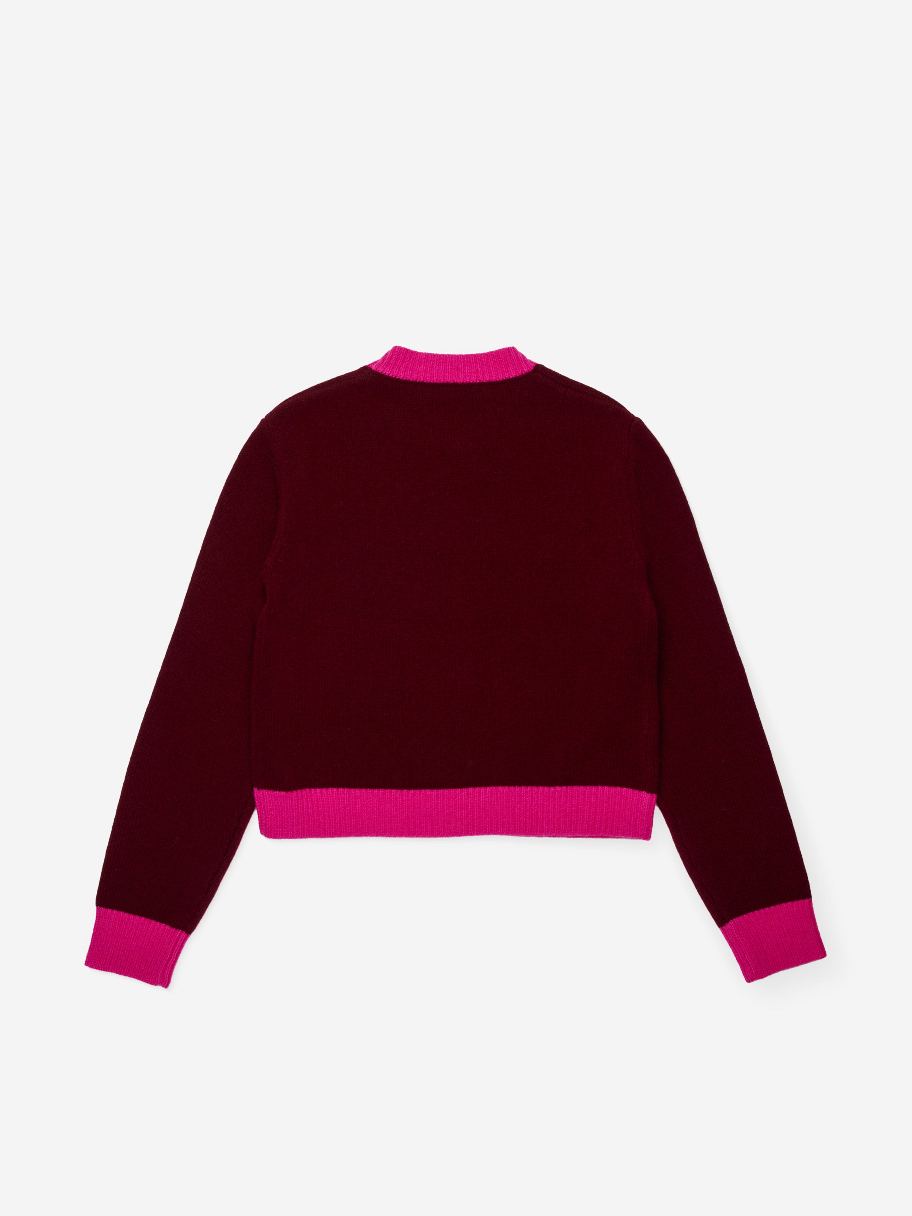 MARNI Girls Cashmere Logo Jumper in Red
