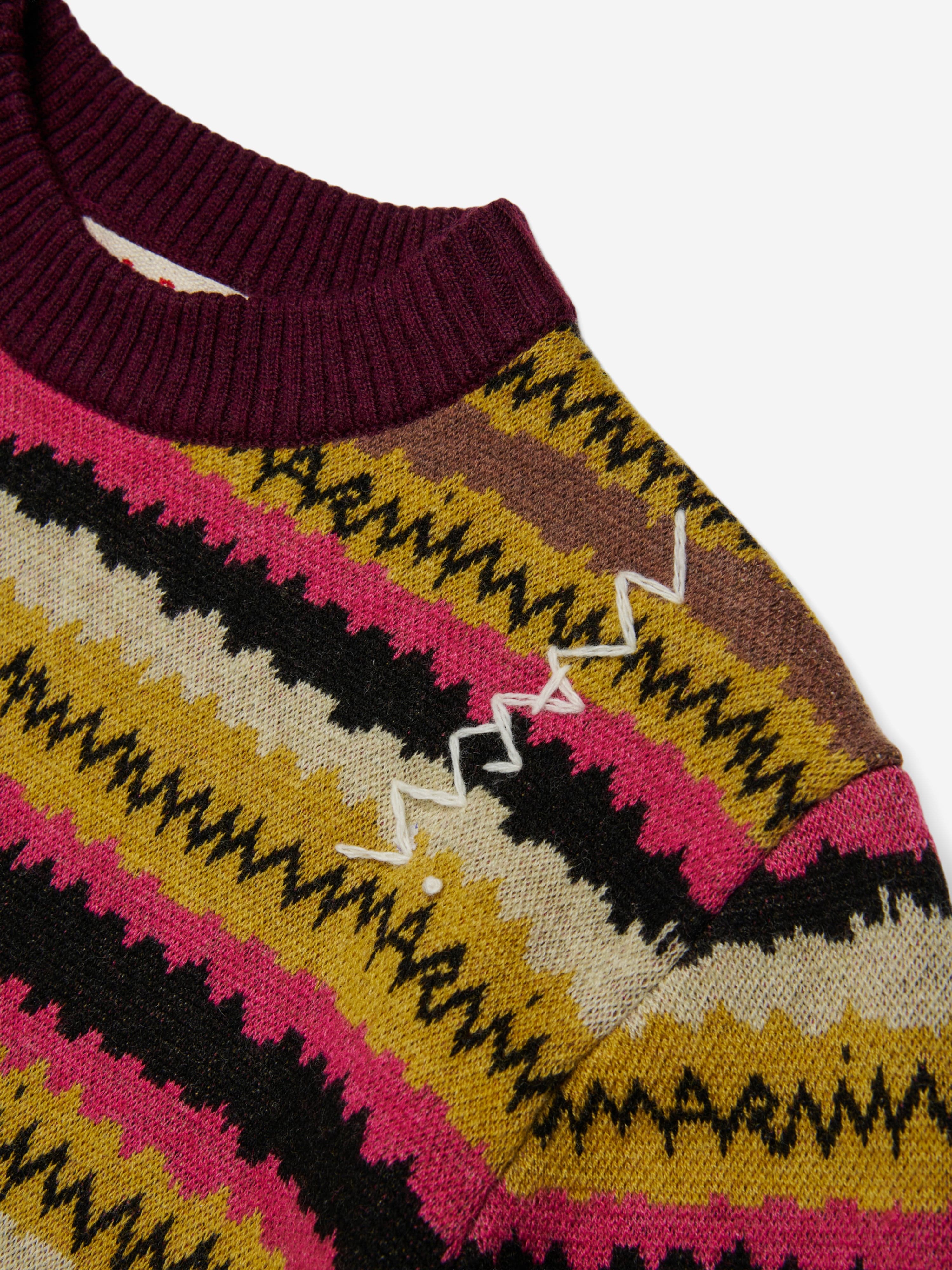 MARNI Girls Striped Wool Knit Jumper in Multicolour