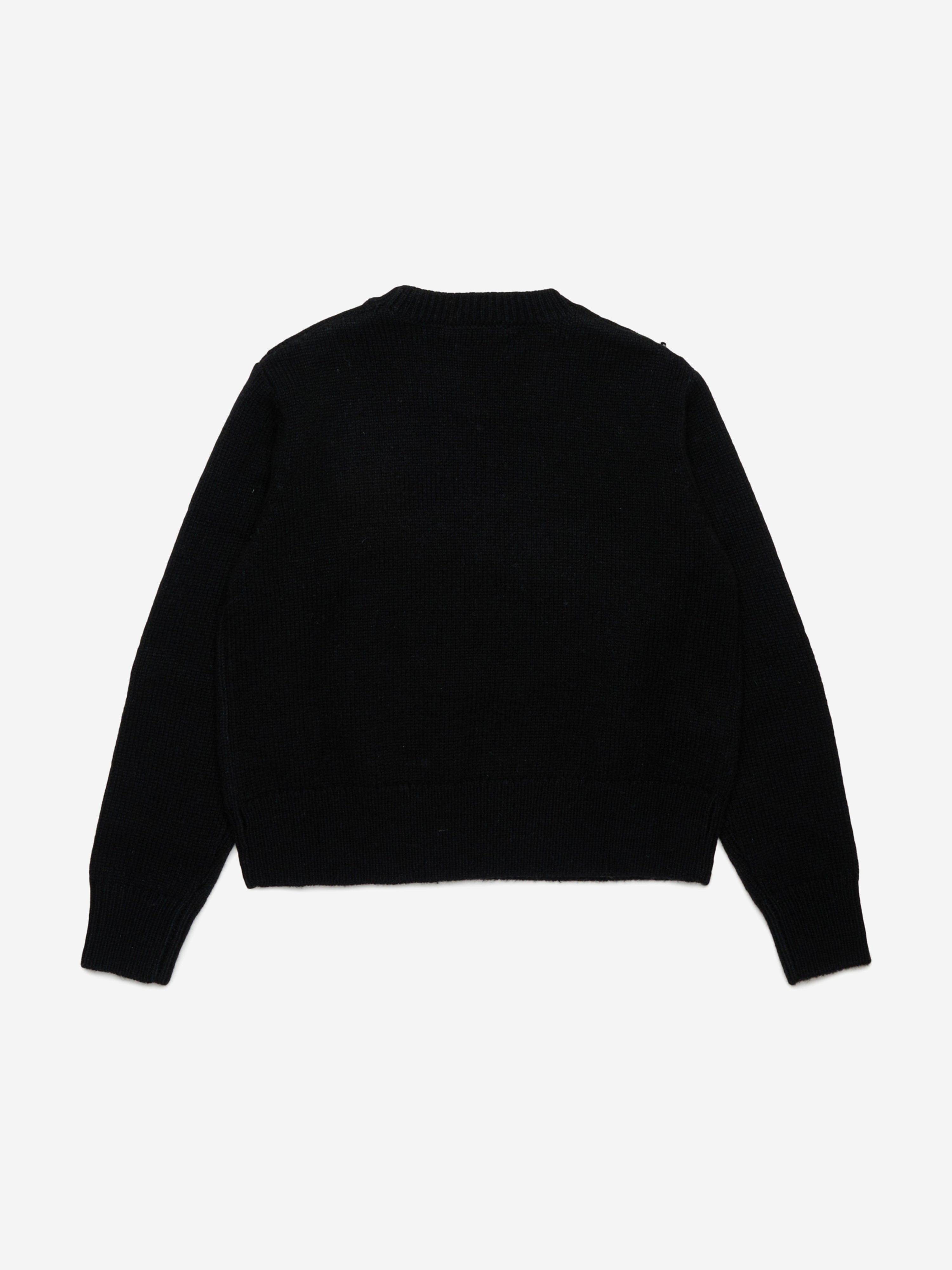 MARNI Girls Wool Rock Doll Jumper in Black
