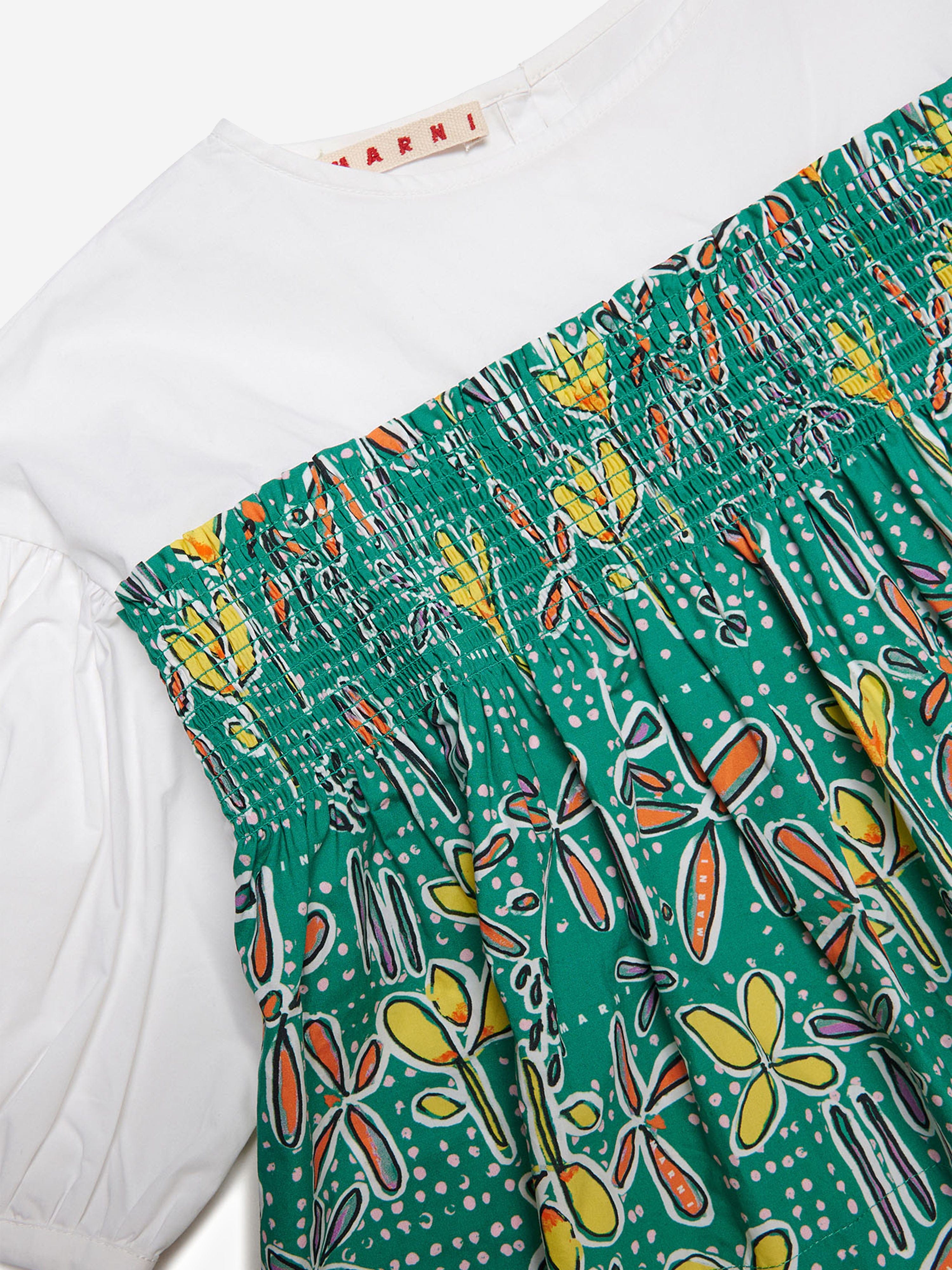 MARNI Grils Carioca Print Shirt in Green